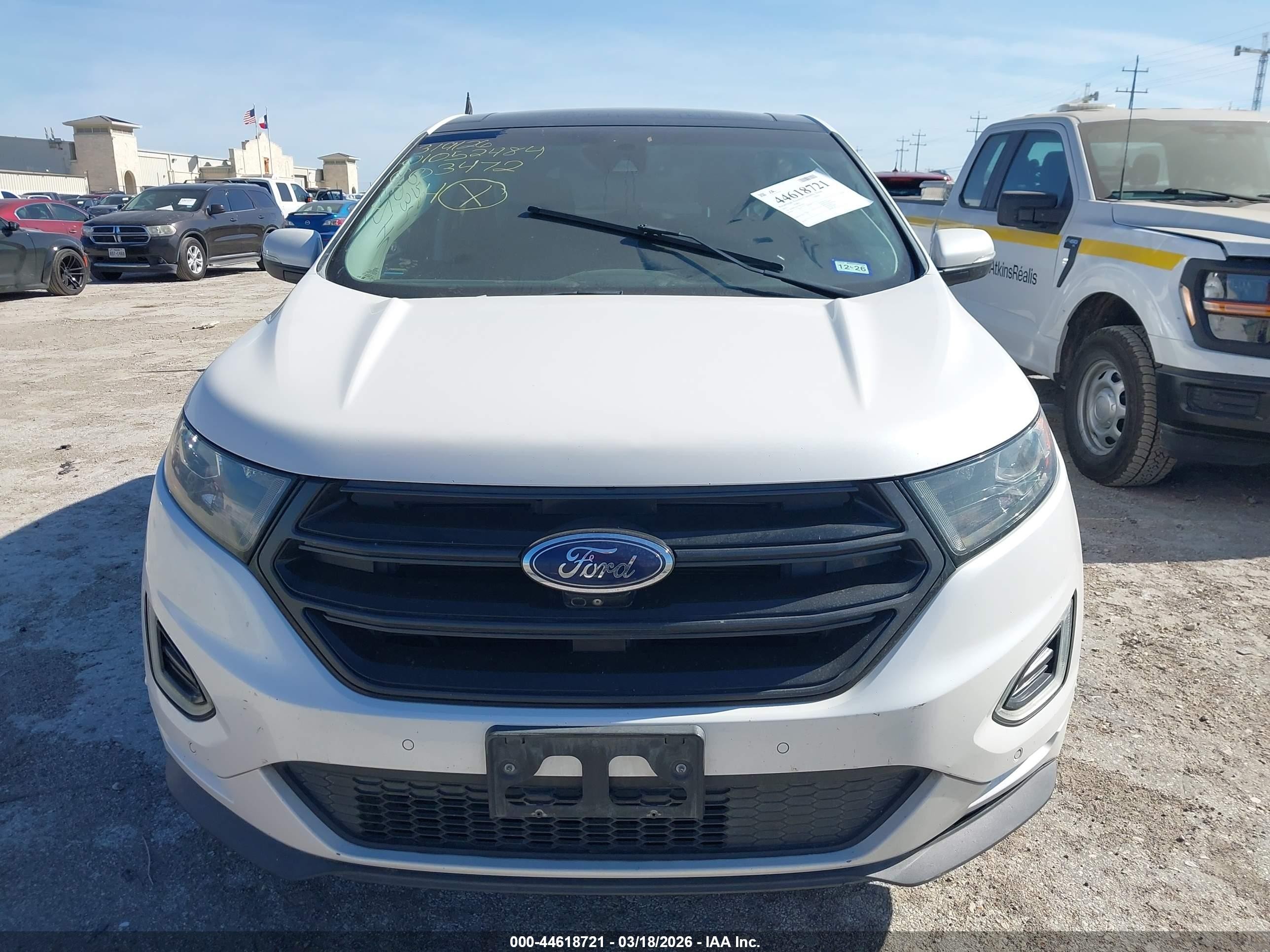 2015 Ford Edge Sport White vin: 2FMPK3AP1FBC03472