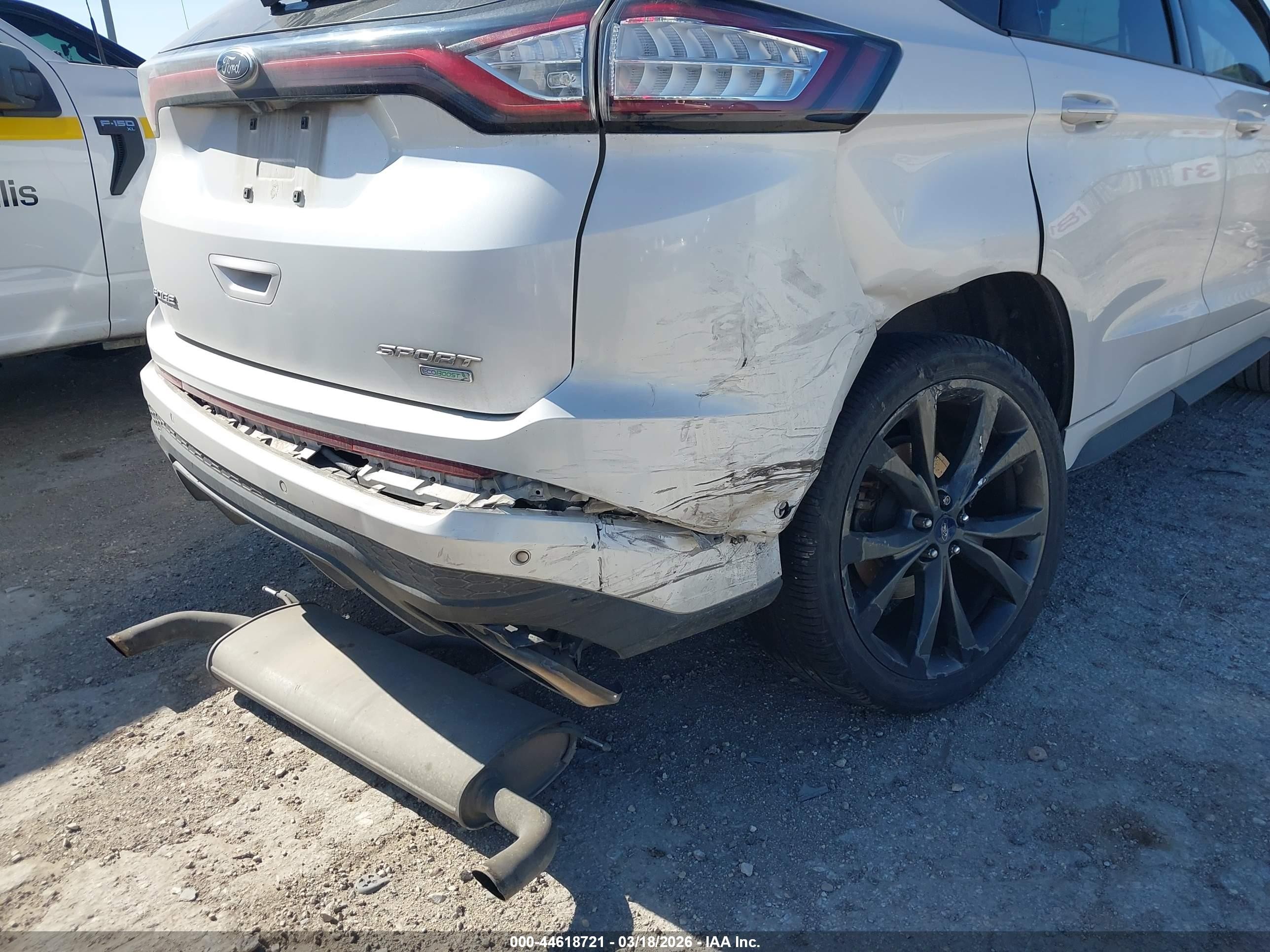 2015 Ford Edge Sport White vin: 2FMPK3AP1FBC03472