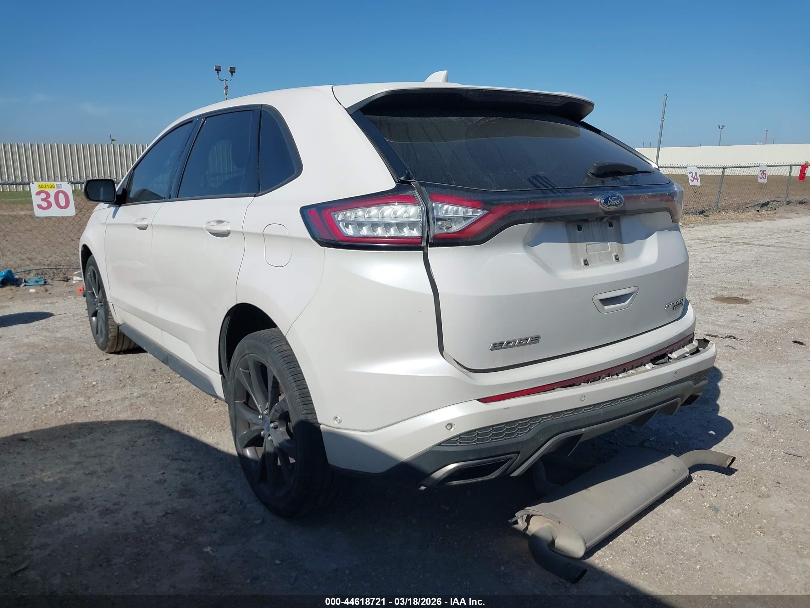2015 Ford Edge Sport White vin: 2FMPK3AP1FBC03472