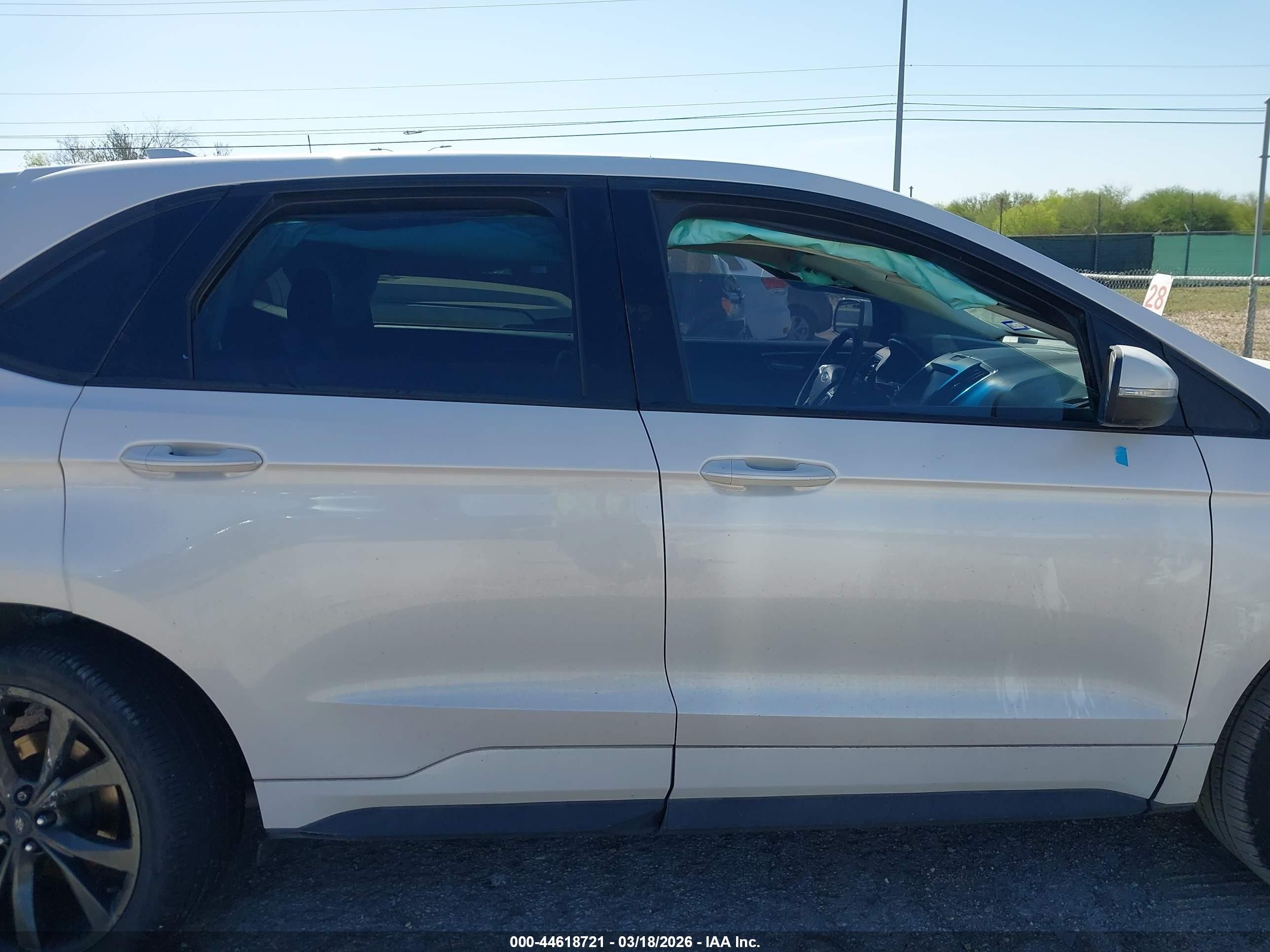 2015 Ford Edge Sport White vin: 2FMPK3AP1FBC03472