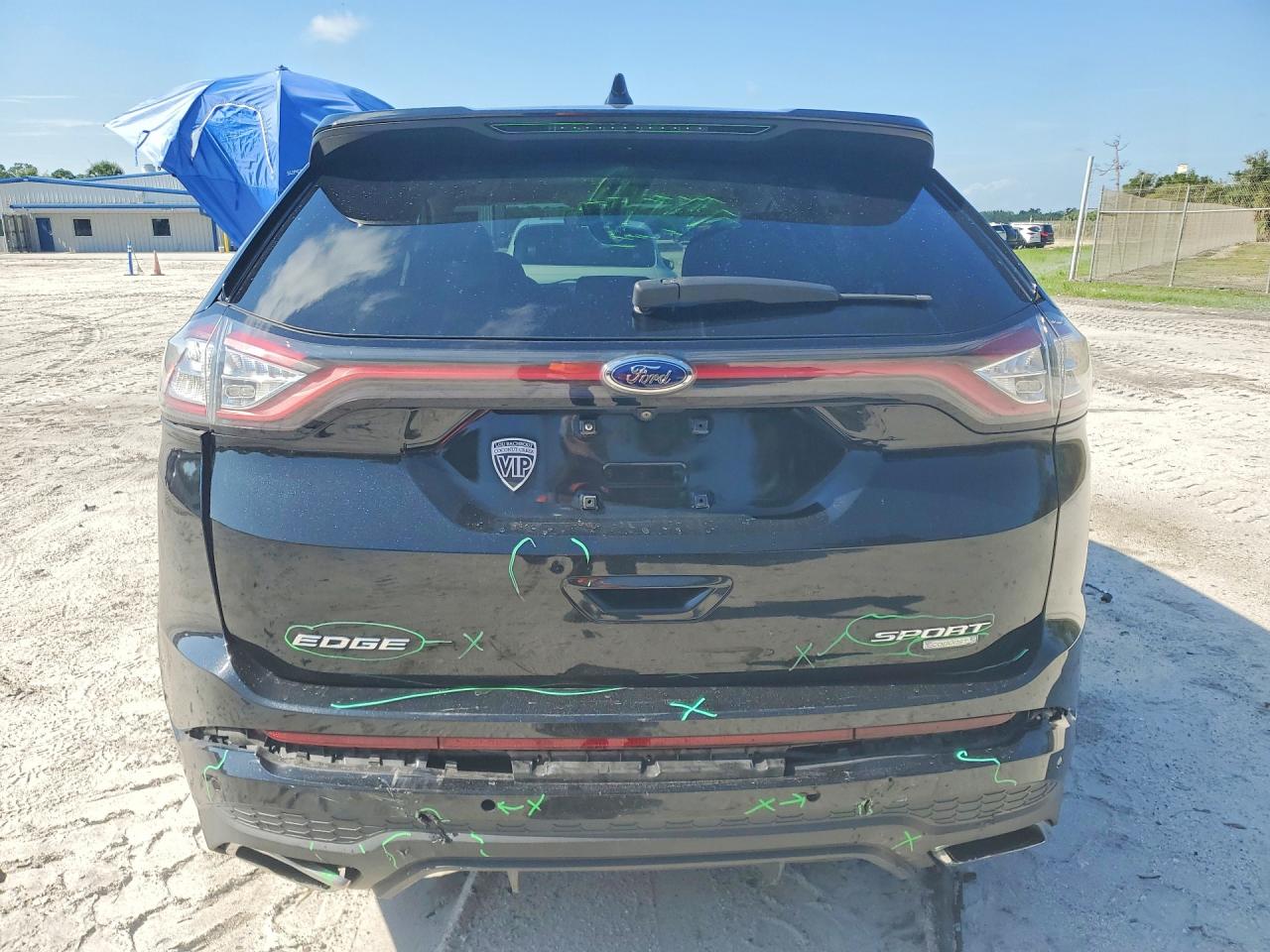 2015 Ford Edge Sport Black vin: 2FMPK3AP4FBB46927