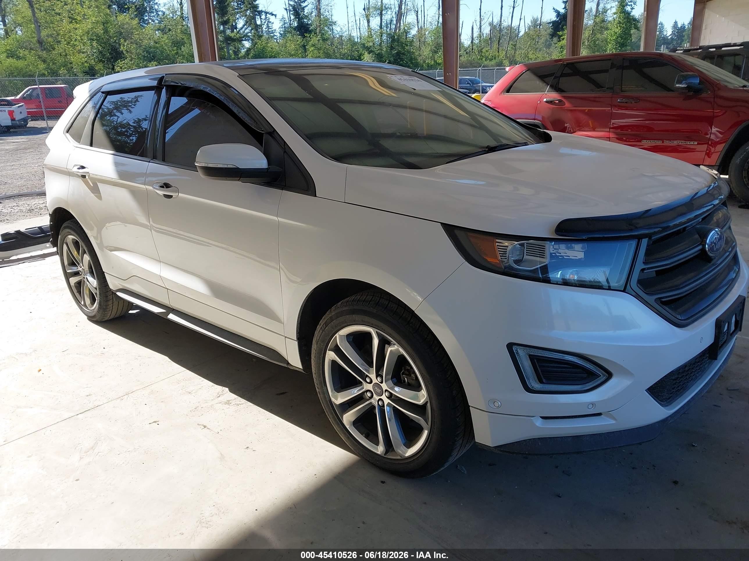 2015 Ford Edge Sport White vin: 2FMPK3AP5FBB09241
