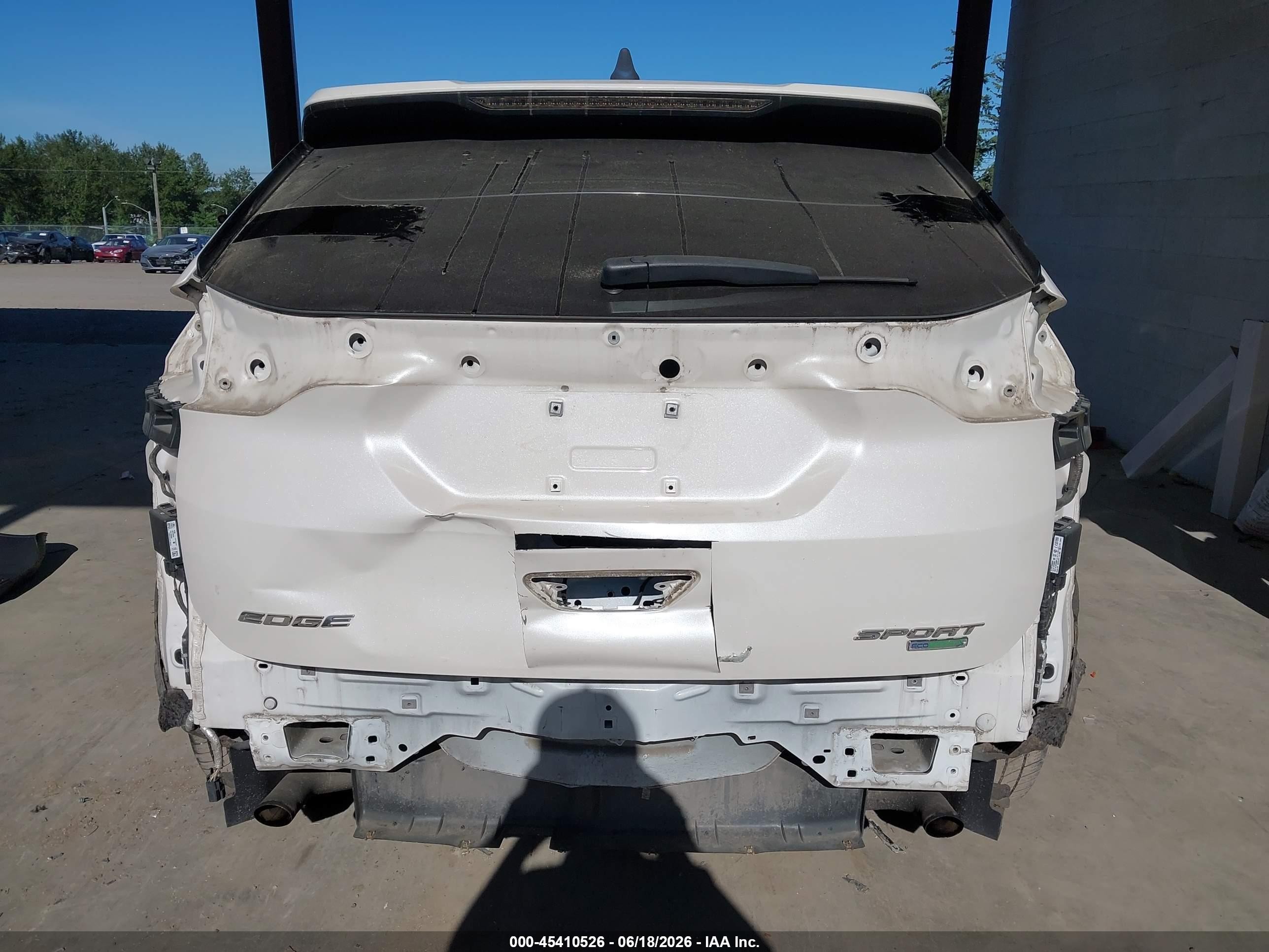 2015 Ford Edge Sport White vin: 2FMPK3AP5FBB09241