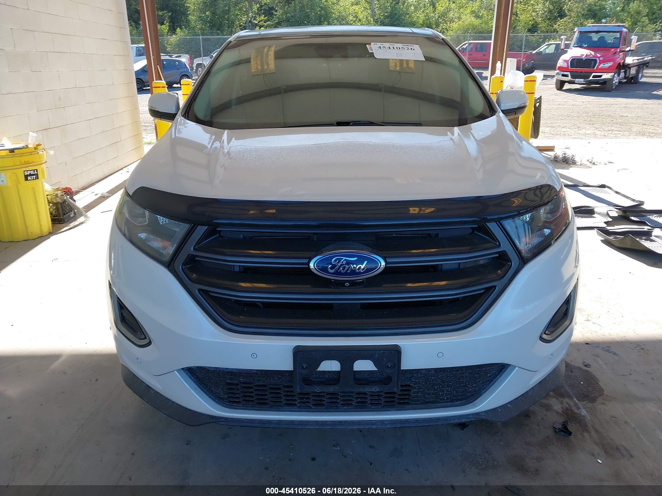 2015 Ford Edge Sport White vin: 2FMPK3AP5FBB09241