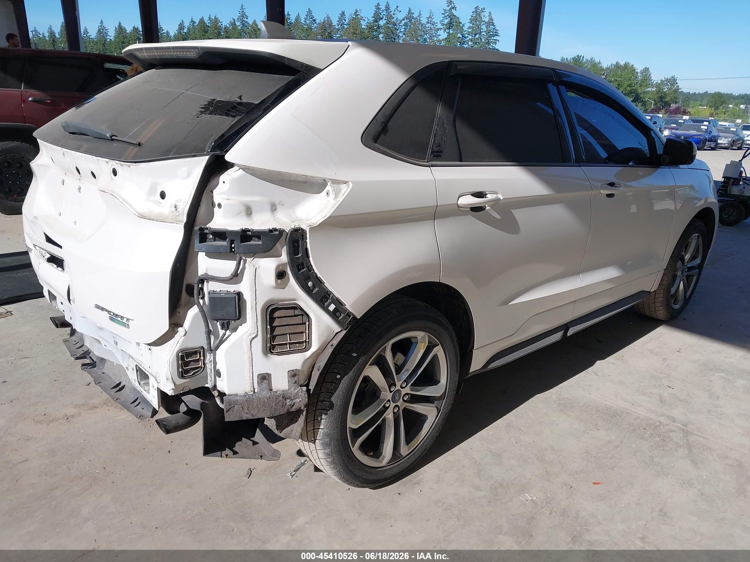 2015 Ford Edge Sport White vin: 2FMPK3AP5FBB09241