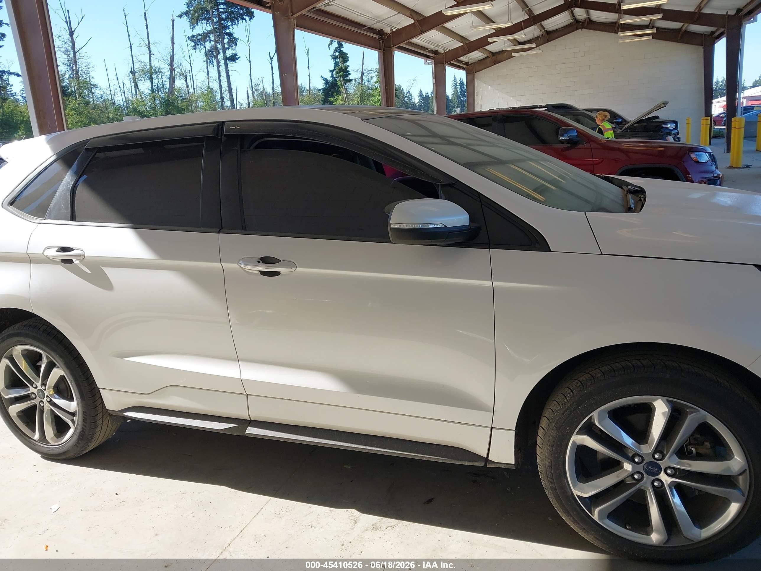 2015 Ford Edge Sport White vin: 2FMPK3AP5FBB09241
