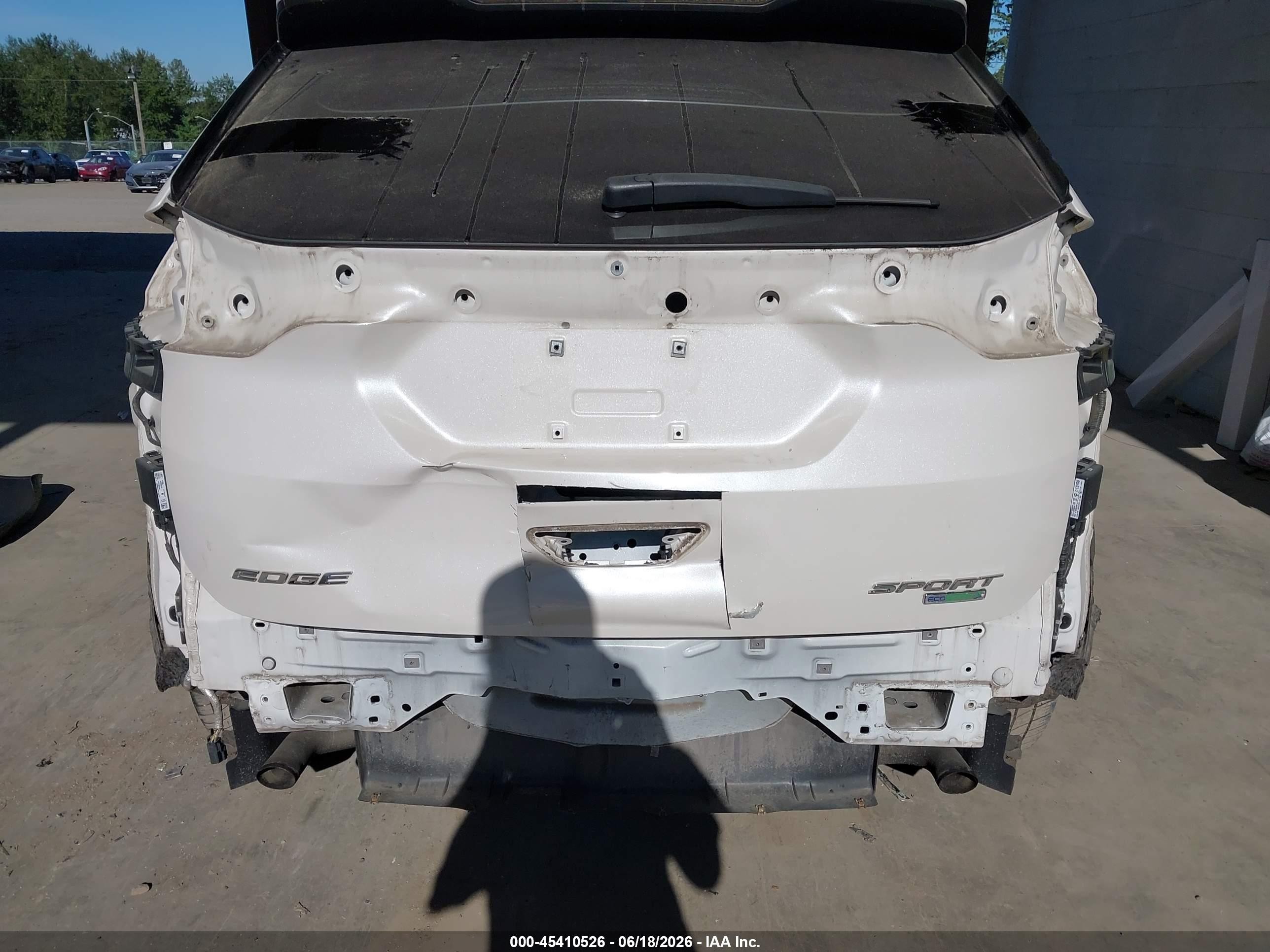 2015 Ford Edge Sport White vin: 2FMPK3AP5FBB09241