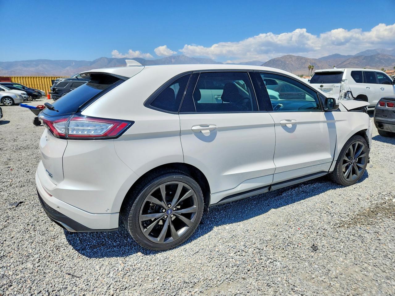 2015 Ford Edge Sport White vin: 2FMPK3AP5FBB74235