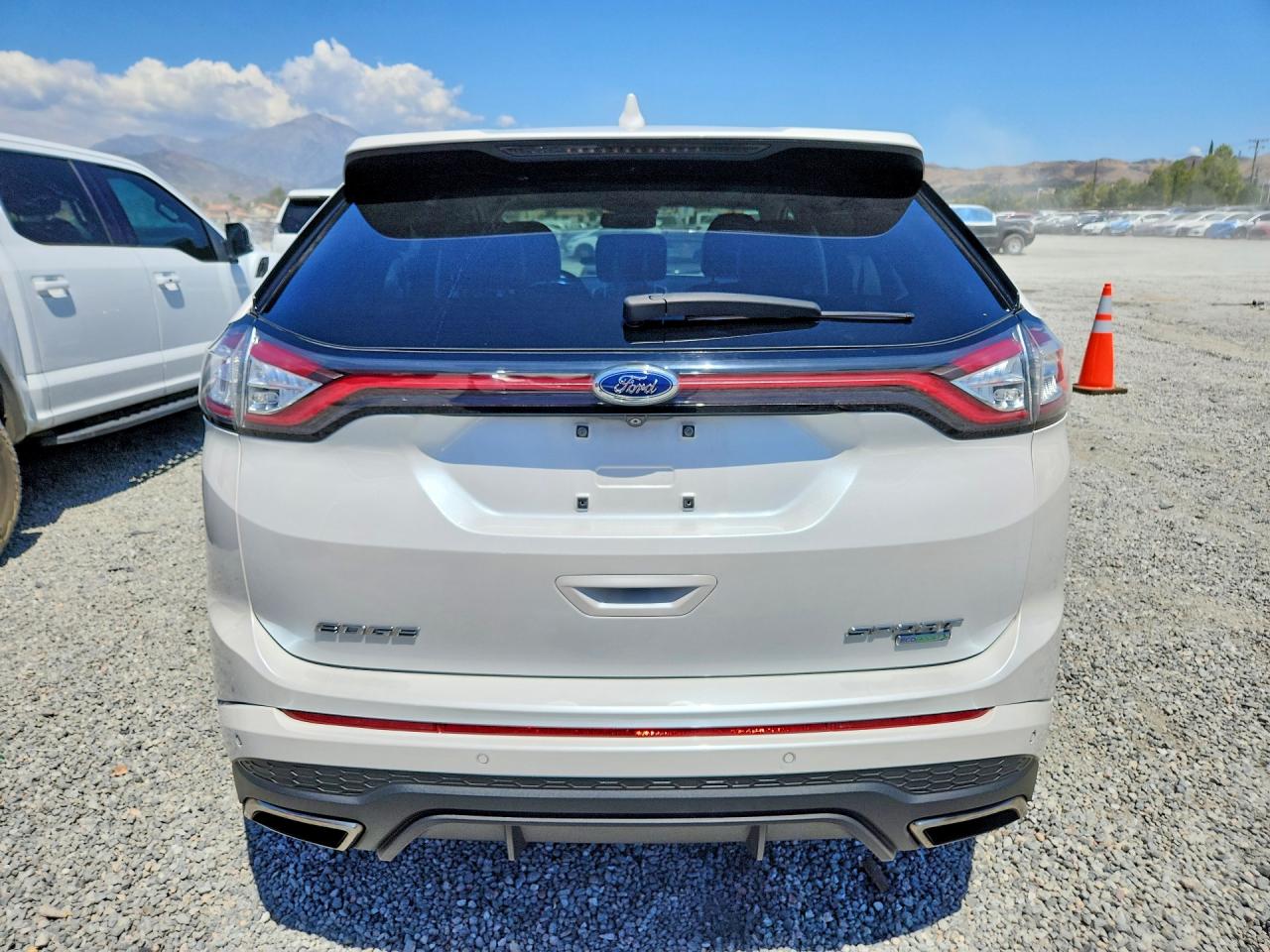 2015 Ford Edge Sport White vin: 2FMPK3AP5FBB74235