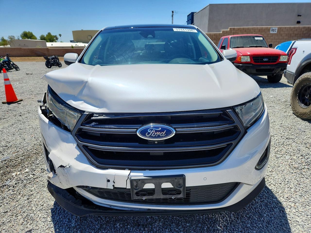 2015 Ford Edge Sport White vin: 2FMPK3AP5FBB74235