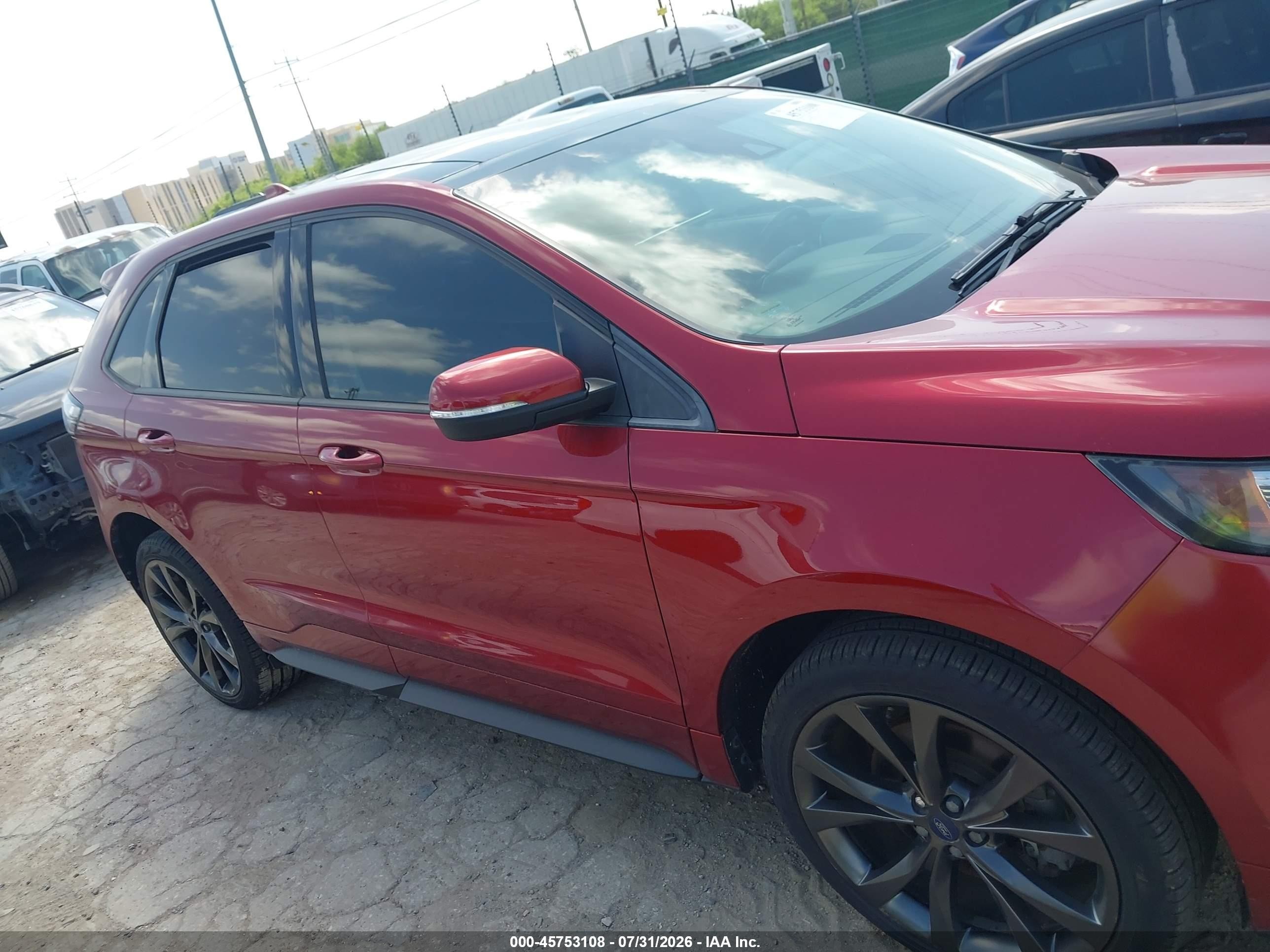 2015 Ford Edge Sport Red vin: 2FMPK3AP6FBB26971