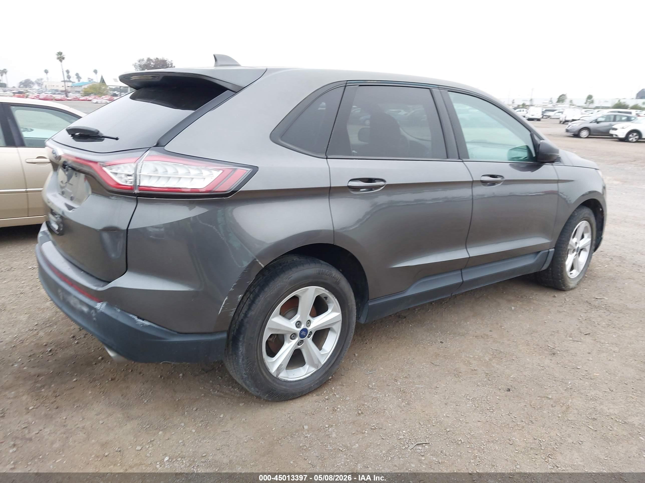 2016 Ford Edge Se Серый vin: 2FMPK3G93GBC31865