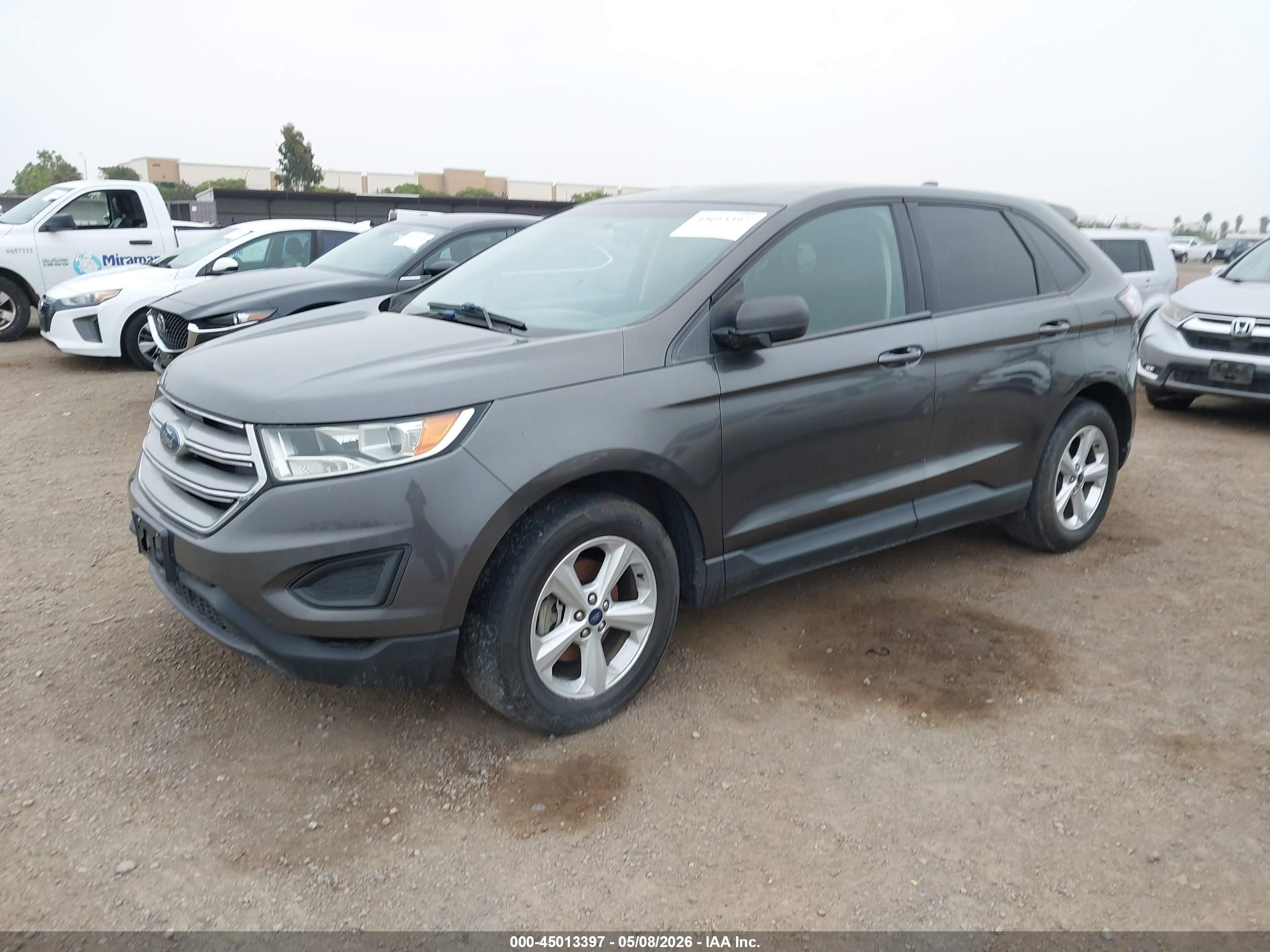 2016 Ford Edge Se Серый vin: 2FMPK3G93GBC31865
