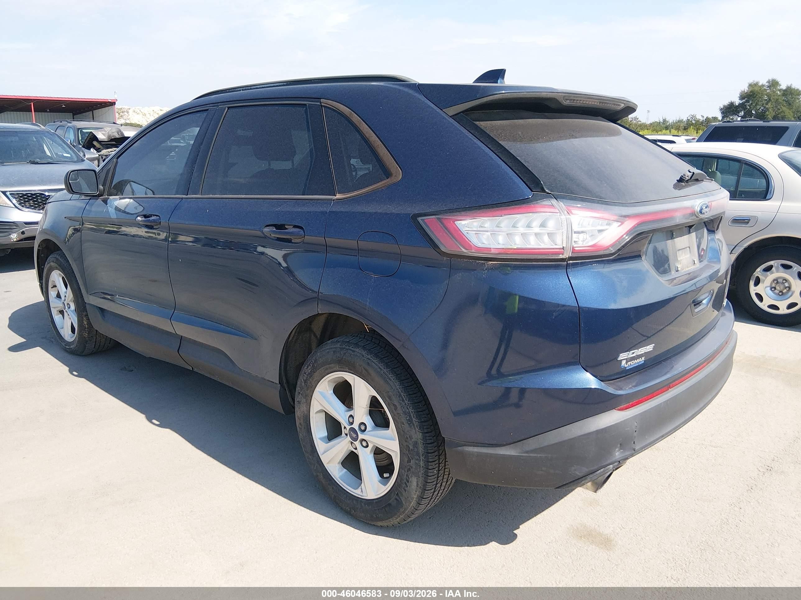 2017 Ford Edge Se Blue vin: 2FMPK3G96HBC43820