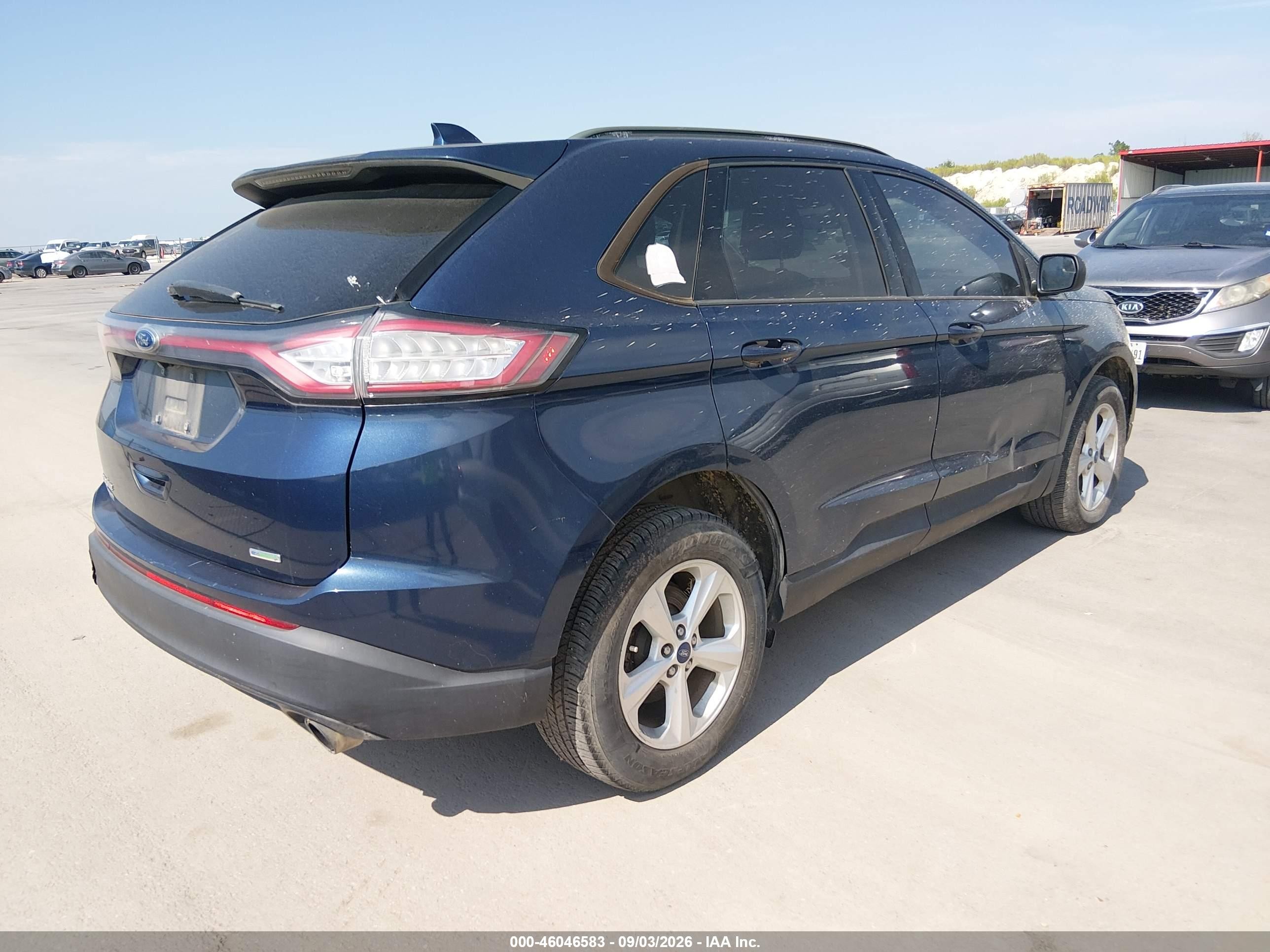 2017 Ford Edge Se Blue vin: 2FMPK3G96HBC43820