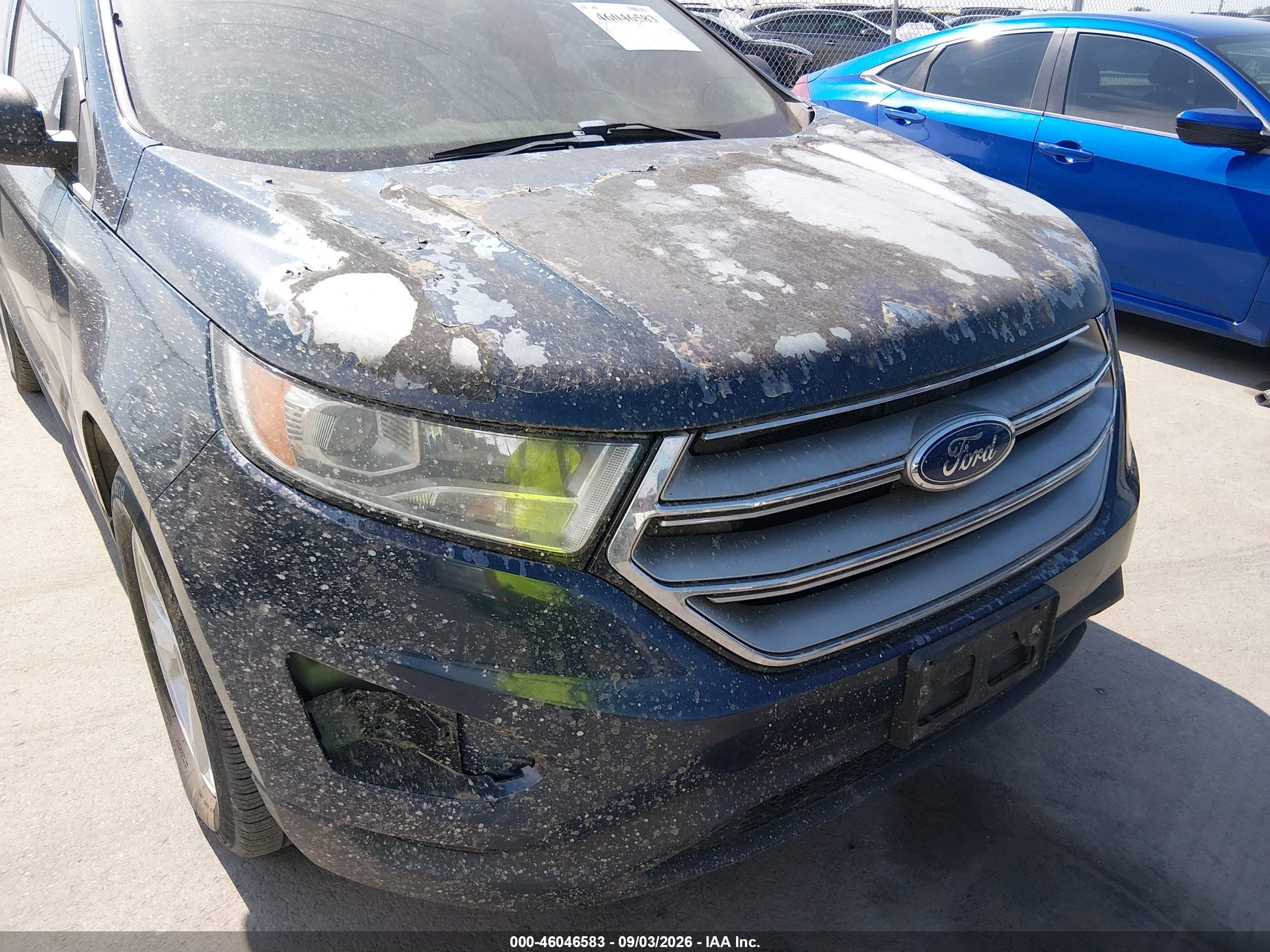 2017 Ford Edge Se Blue vin: 2FMPK3G96HBC43820