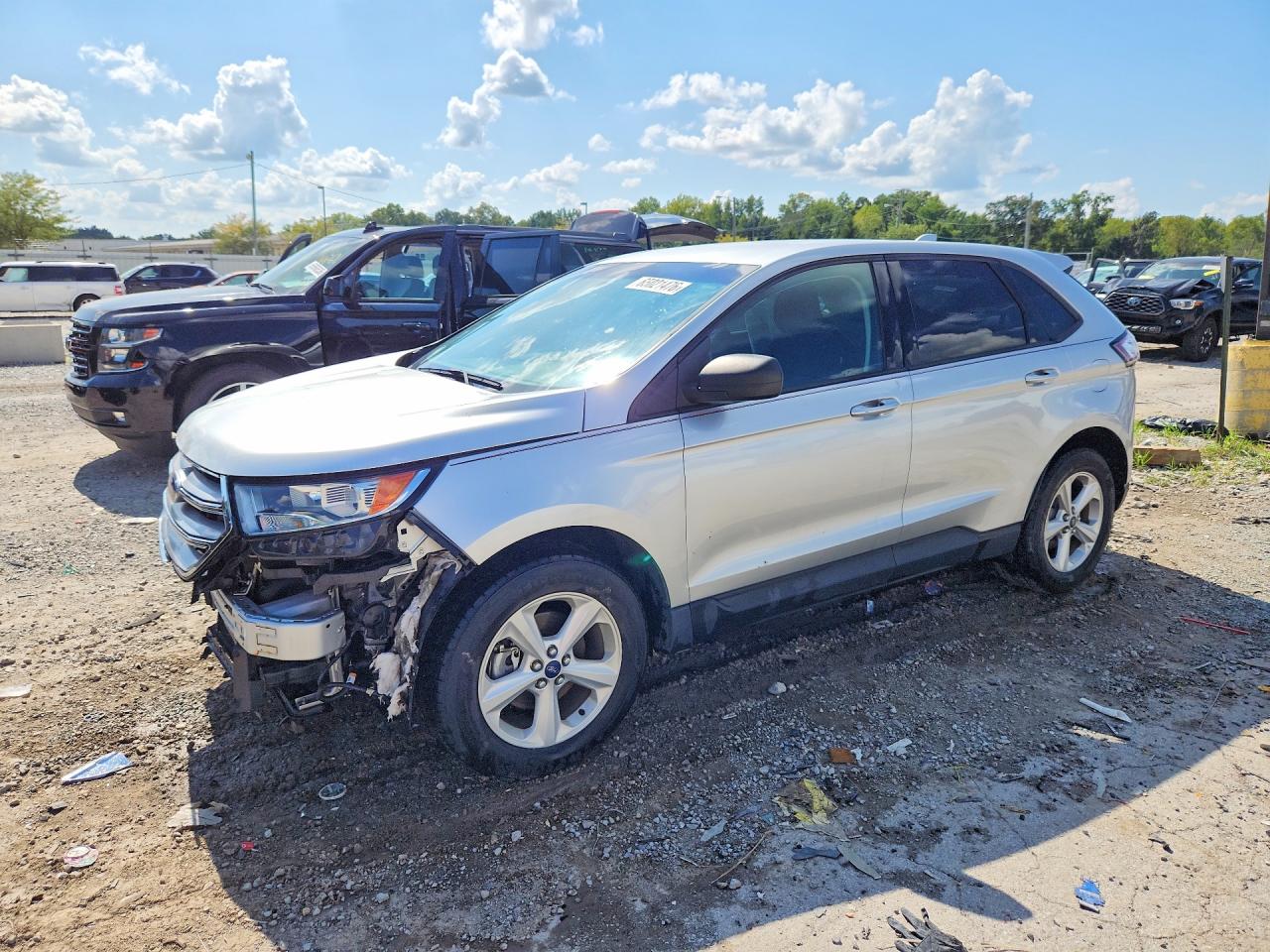 2017 Ford Edge Se Silver vin: 2FMPK3G96HBC69561