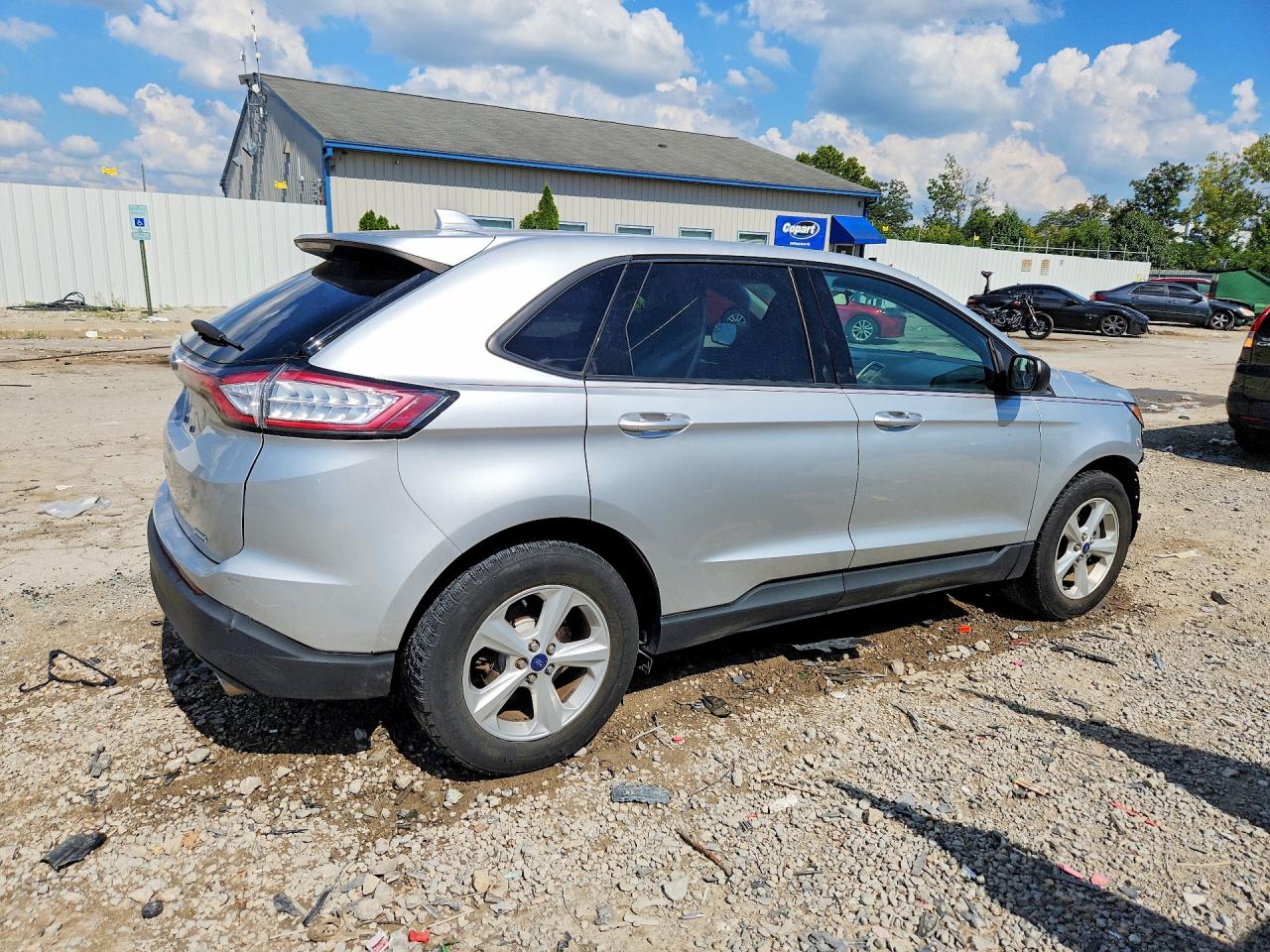 2017 Ford Edge Se Silver vin: 2FMPK3G96HBC69561