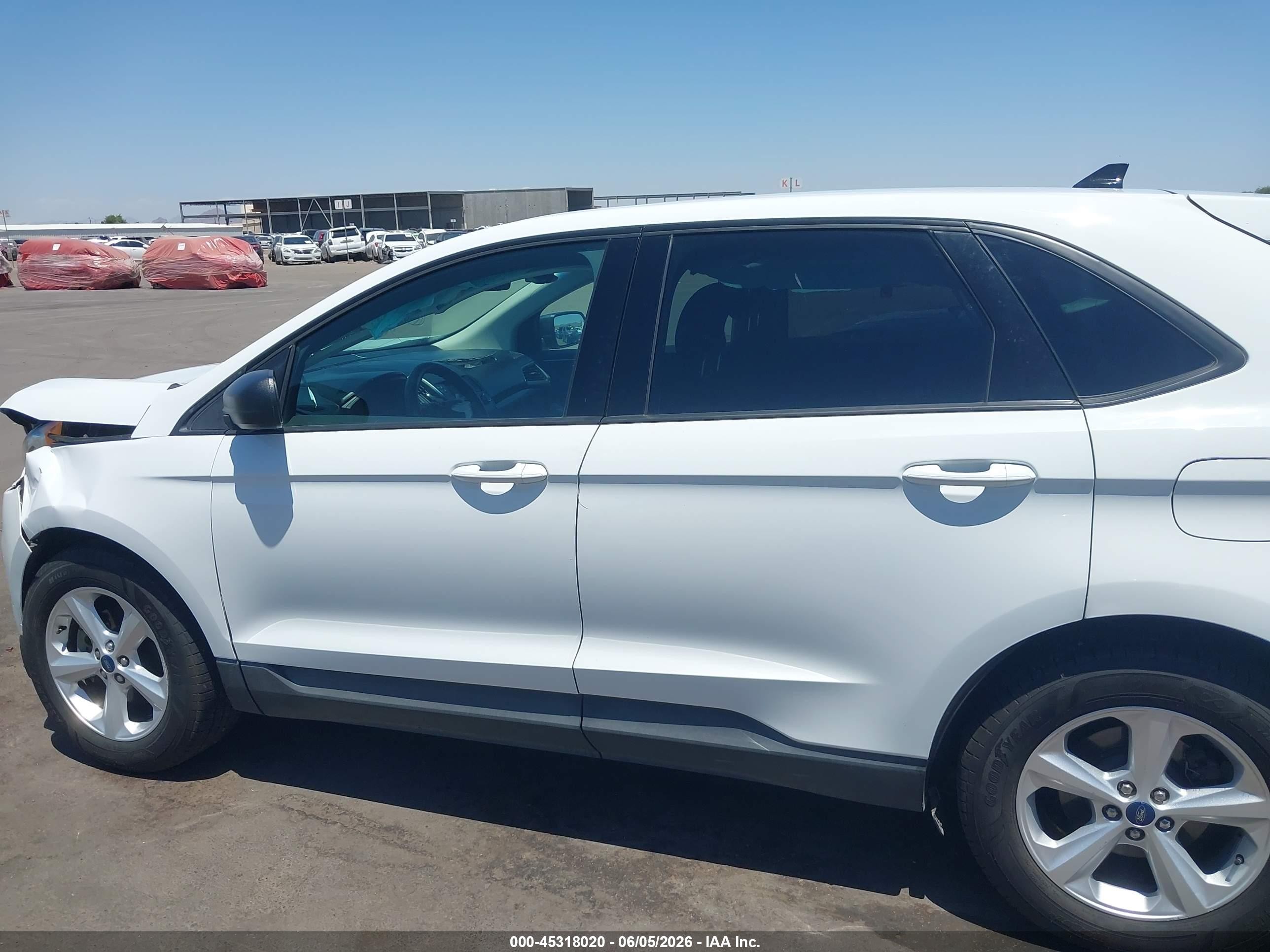 2019 Ford Edge Se White vin: 2FMPK3G96KBB14404