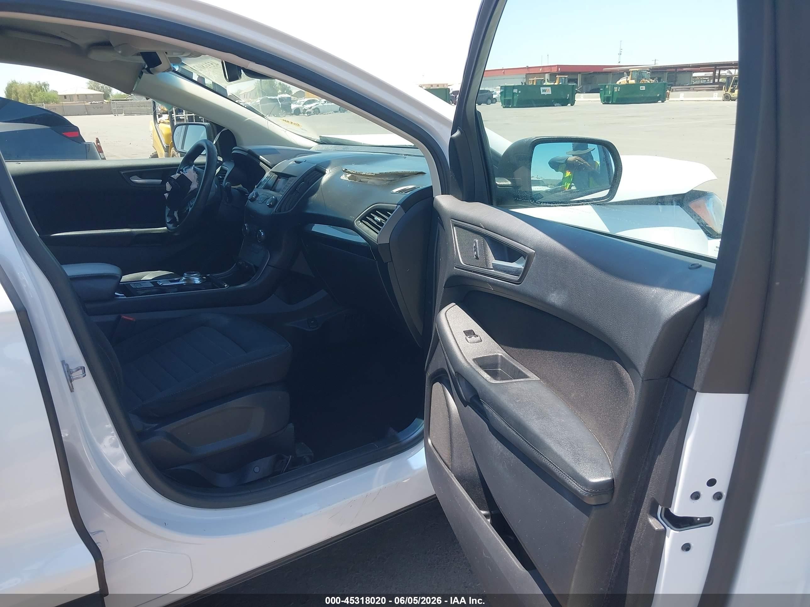 2019 Ford Edge Se White vin: 2FMPK3G96KBB14404
