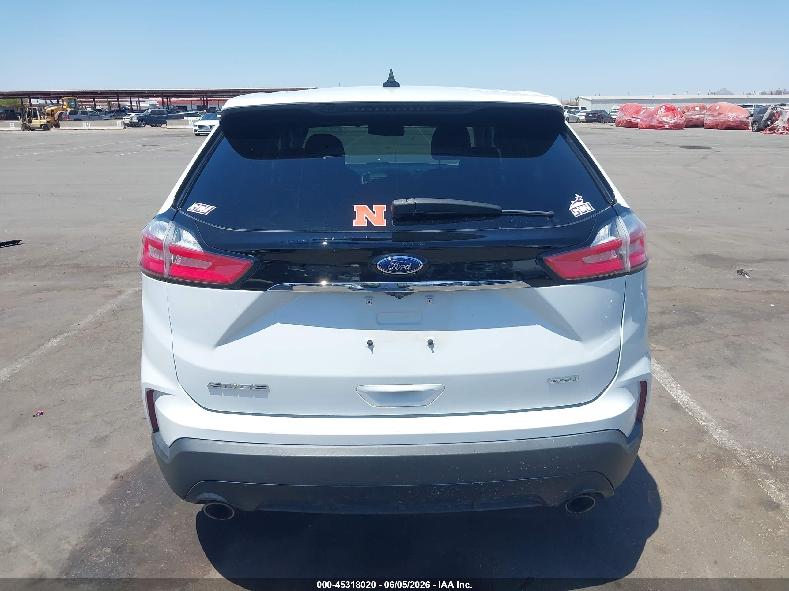 2019 Ford Edge Se White vin: 2FMPK3G96KBB14404