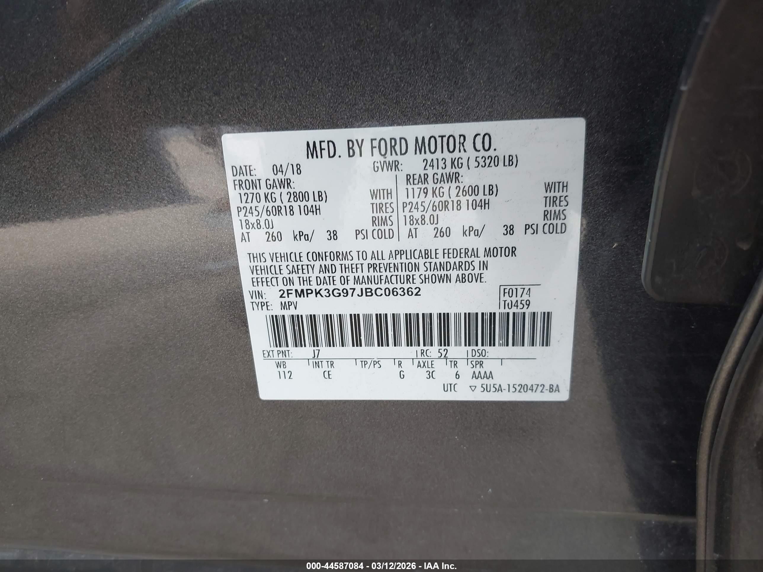 2018 Ford Edge Se Gray vin: 2FMPK3G97JBC06362