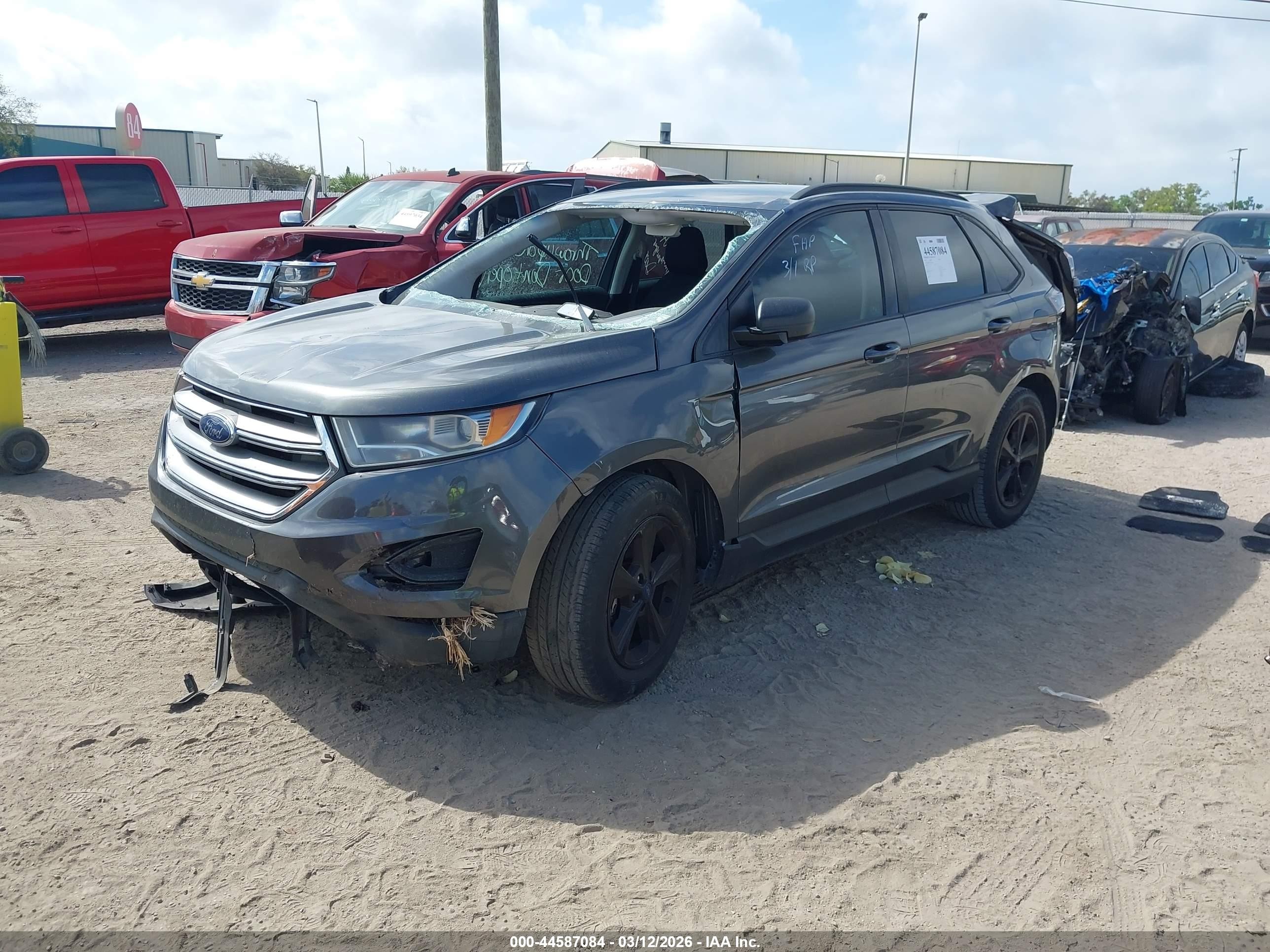 2018 Ford Edge Se Gray vin: 2FMPK3G97JBC06362