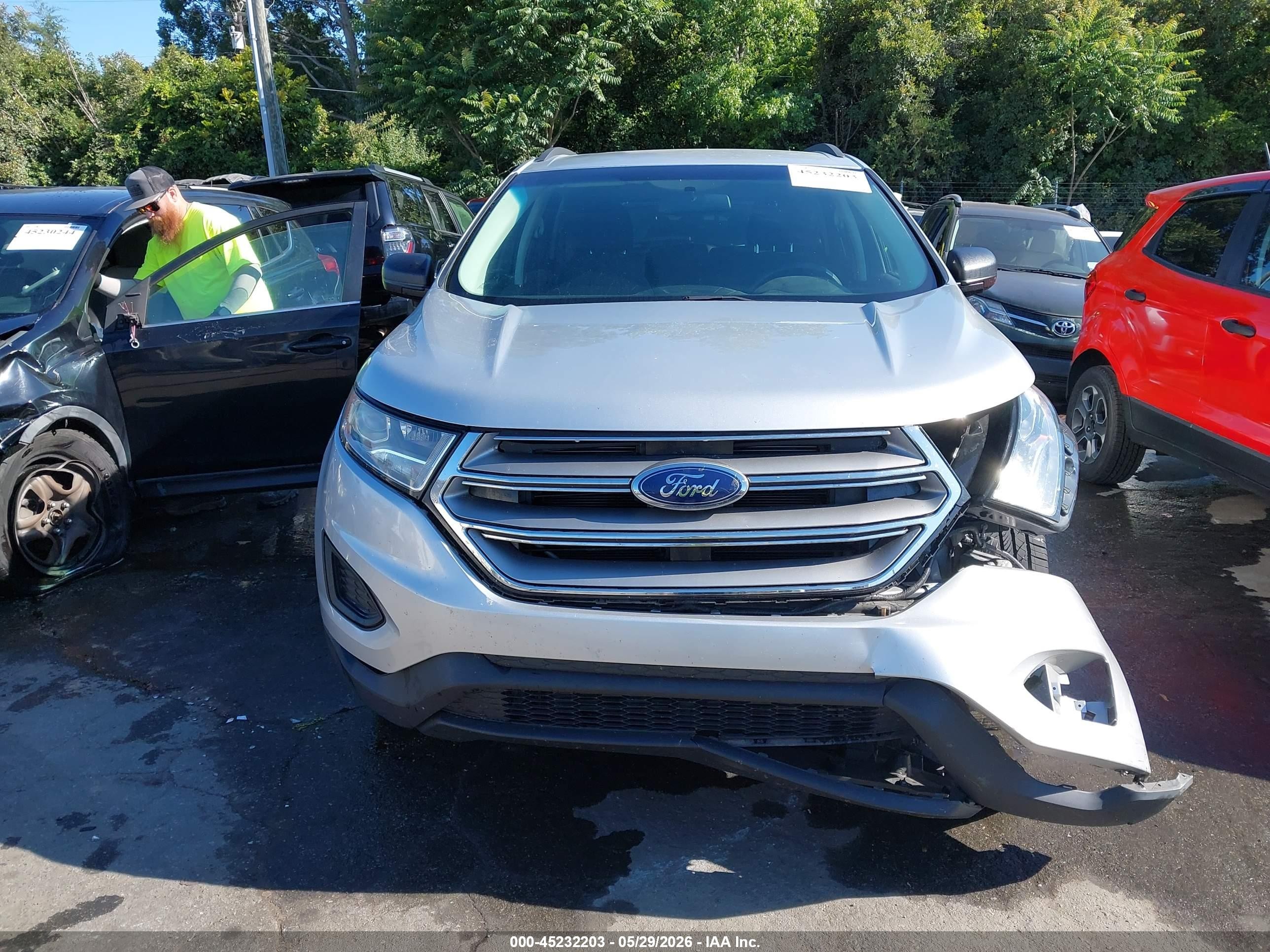 2016 Ford Edge Se Серебряный vin: 2FMPK3G98GBC49455
