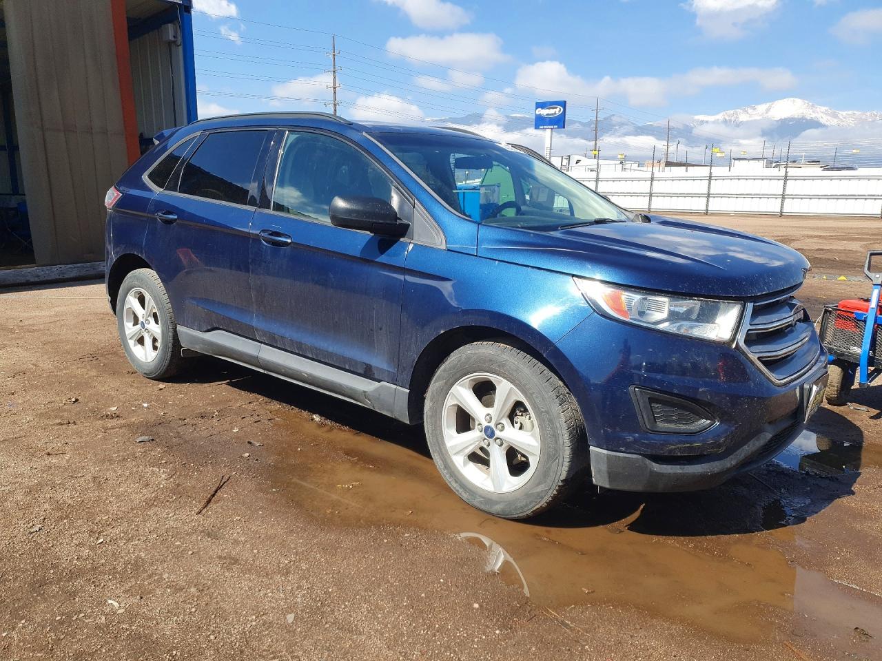 2017 Ford Edge Se Blue vin: 2FMPK3G99HBC65696