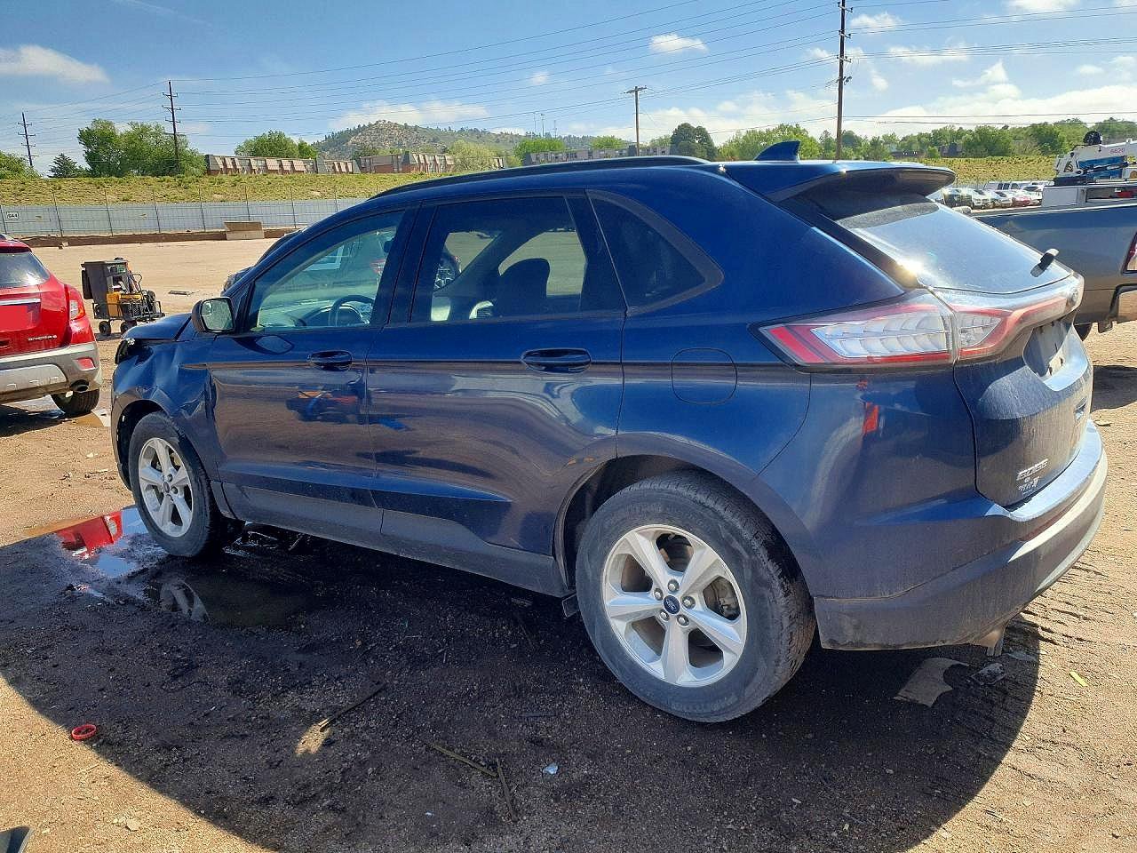 2017 Ford Edge Se Blue vin: 2FMPK3G99HBC65696