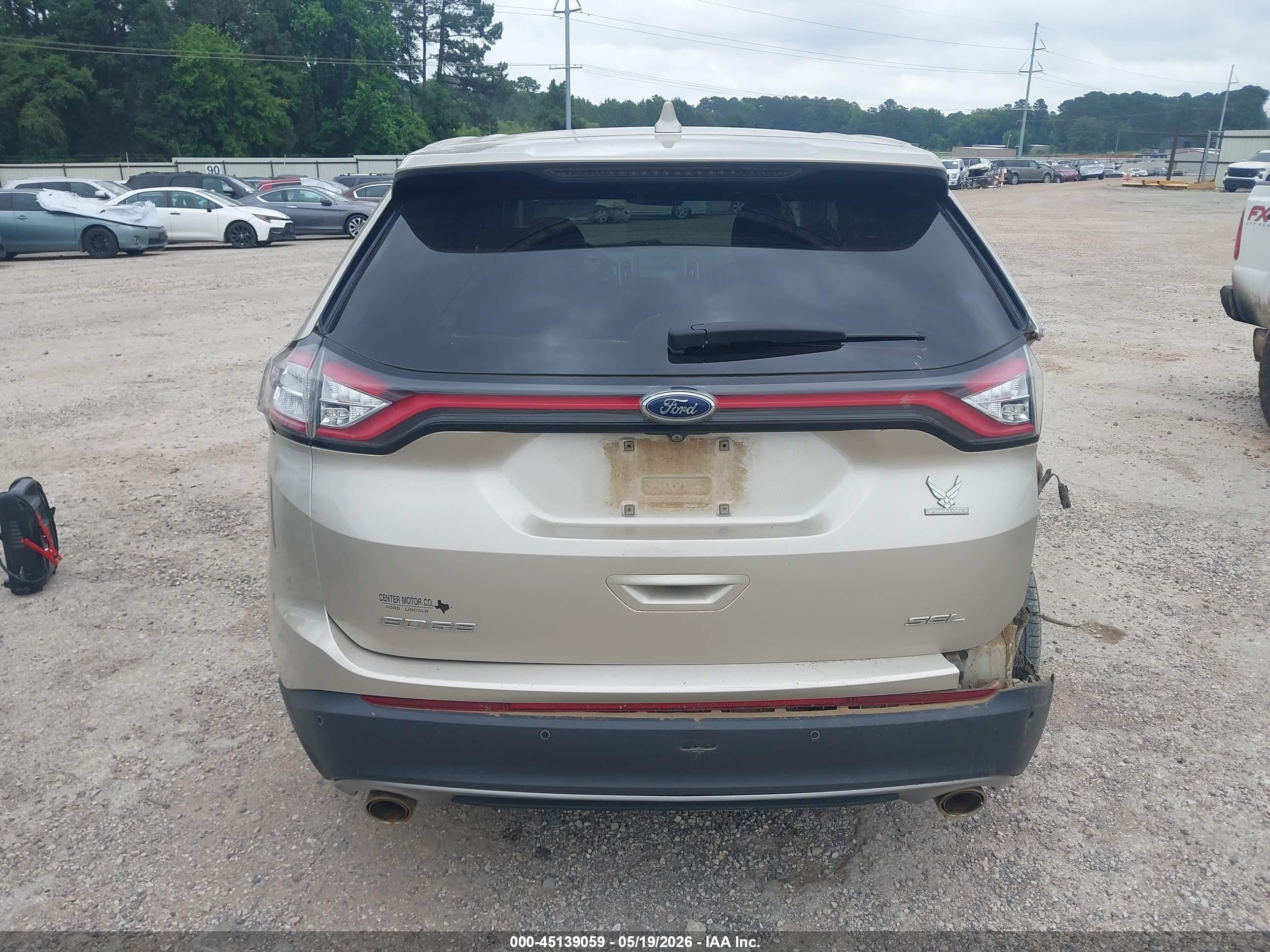 2017 Ford Edge Sel Tan vin: 2FMPK3J80HBB10499