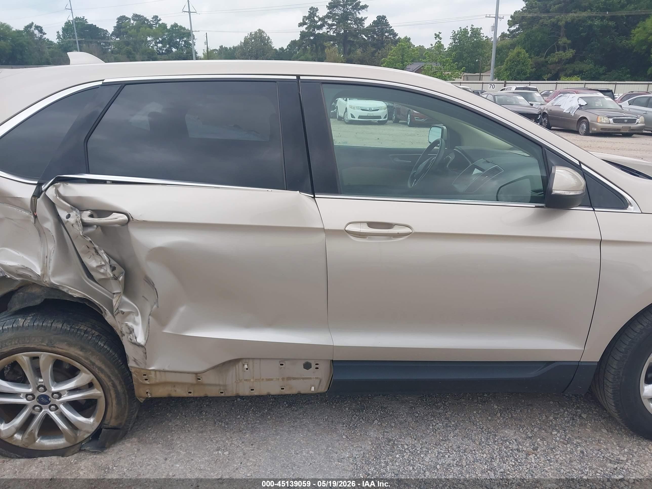 2017 Ford Edge Sel Tan vin: 2FMPK3J80HBB10499