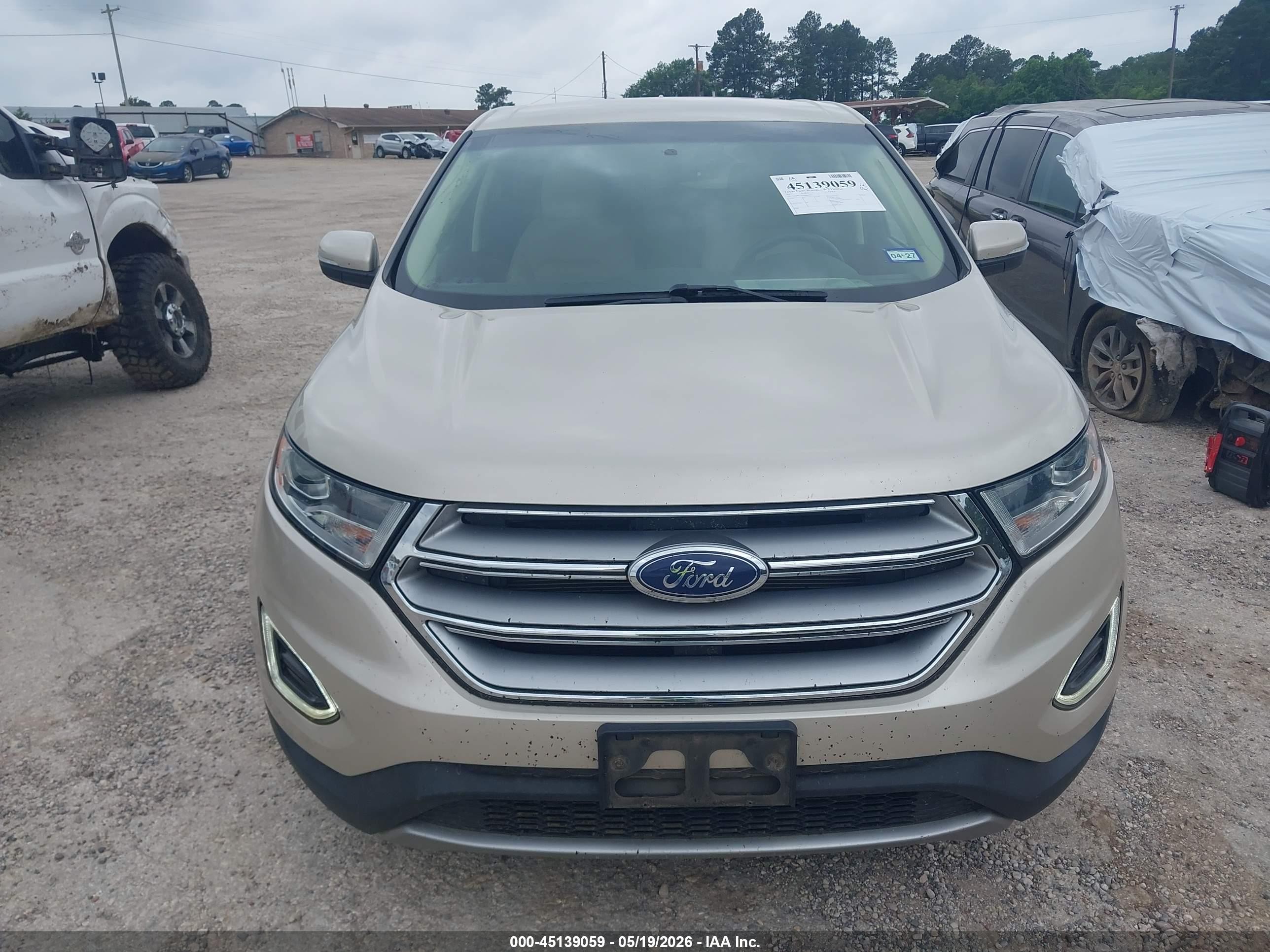 2017 Ford Edge Sel Tan vin: 2FMPK3J80HBB10499