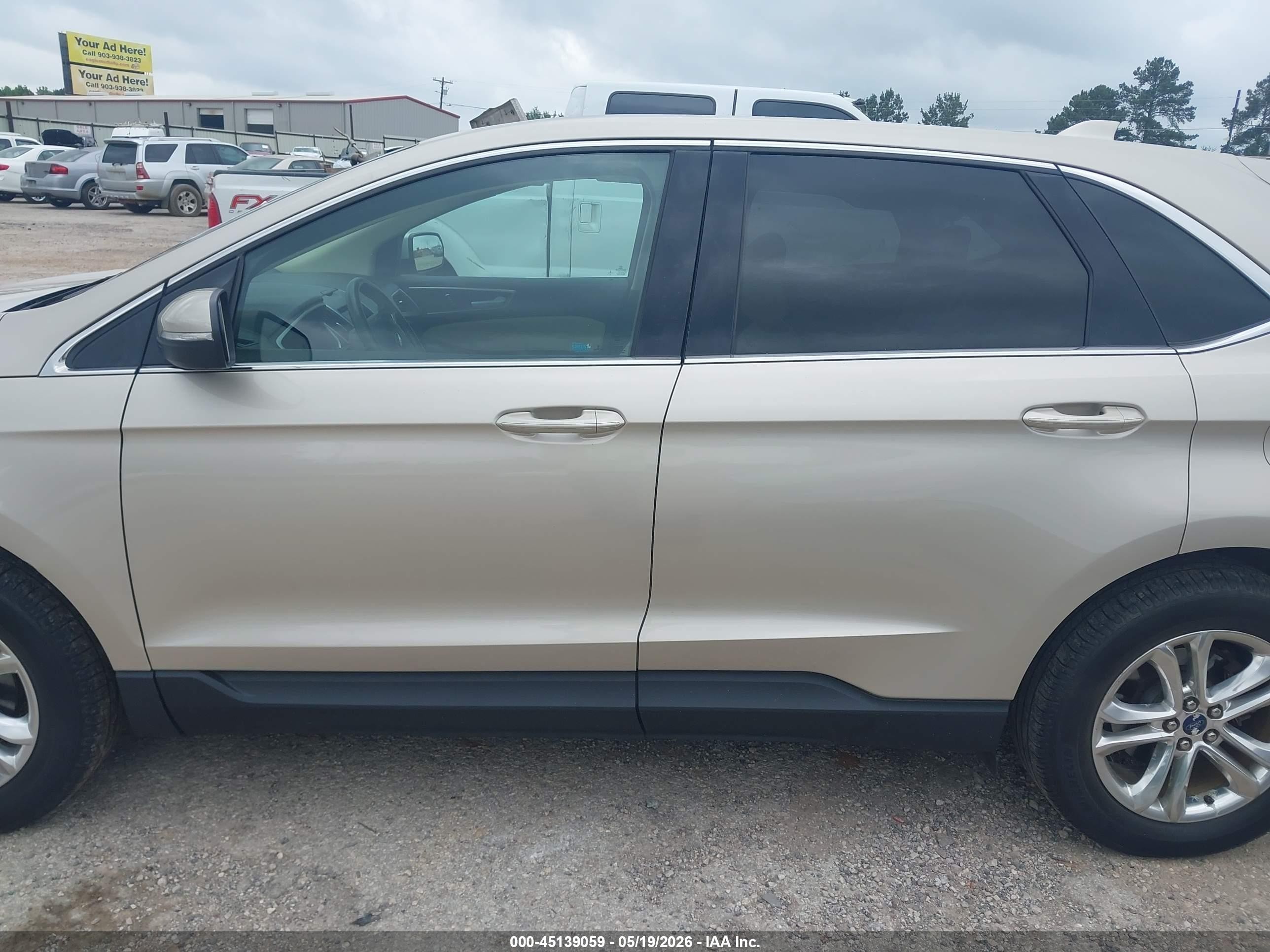 2017 Ford Edge Sel Tan vin: 2FMPK3J80HBB10499