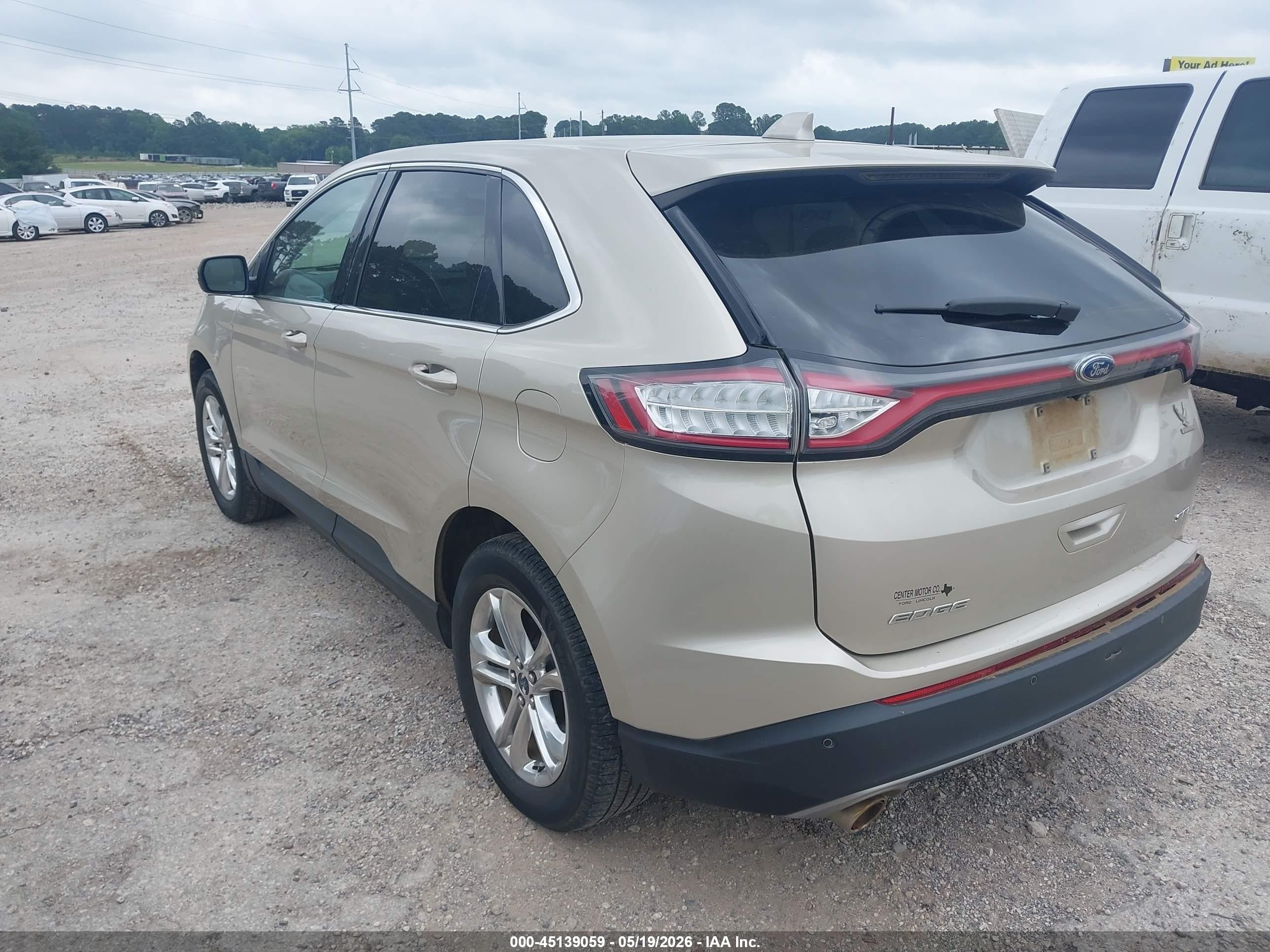 2017 Ford Edge Sel Tan vin: 2FMPK3J80HBB10499