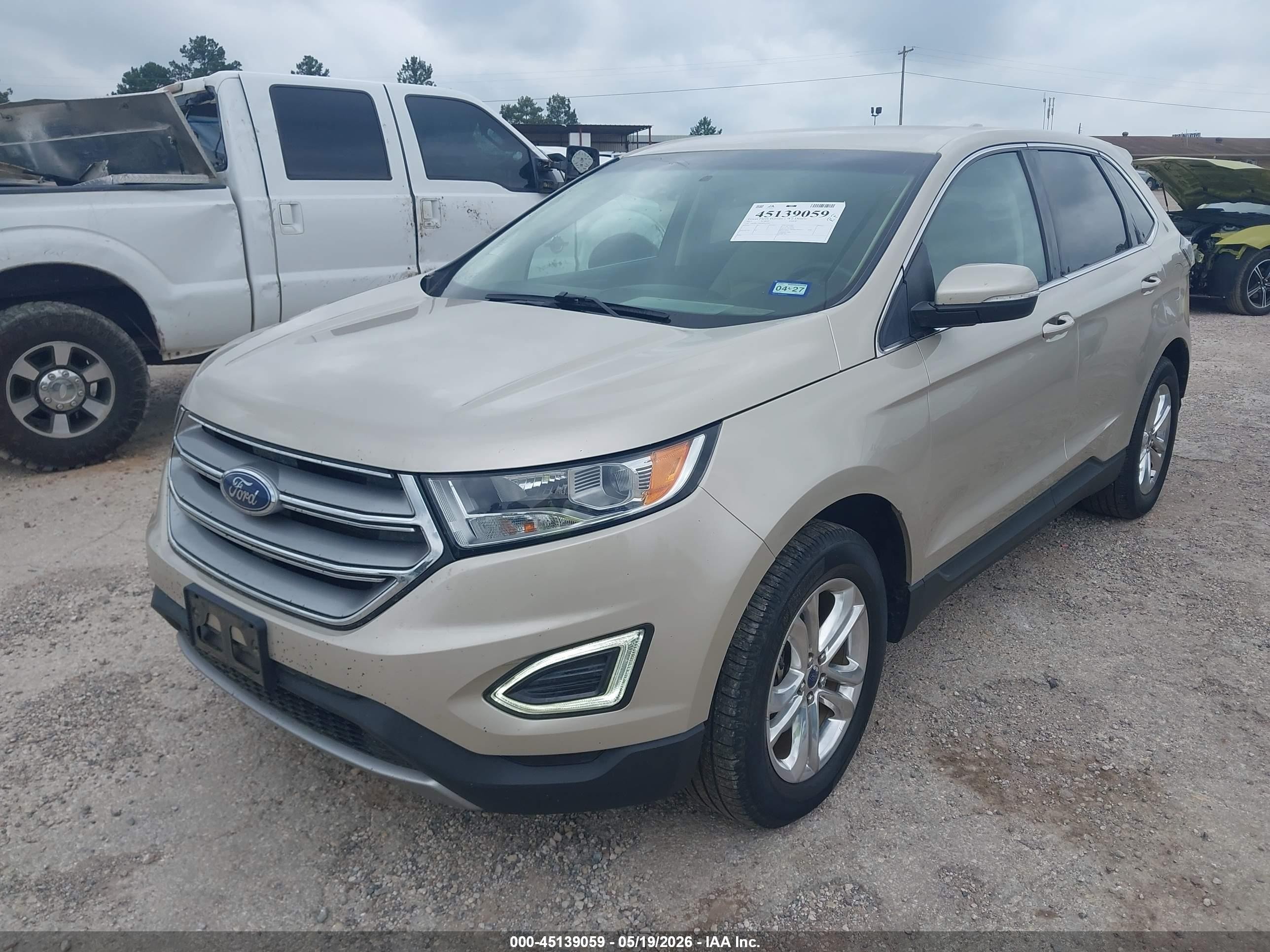 2017 Ford Edge Sel Tan vin: 2FMPK3J80HBB10499