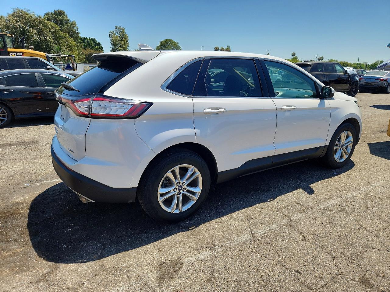 2015 Ford Edge Sel White vin: 2FMPK3J83FBB16150