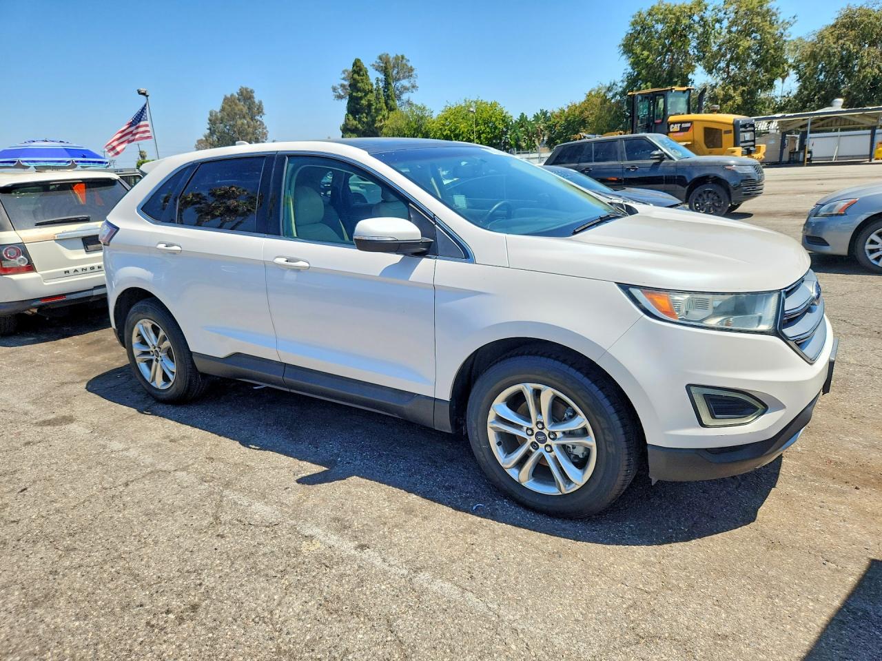 2015 Ford Edge Sel White vin: 2FMPK3J83FBB16150
