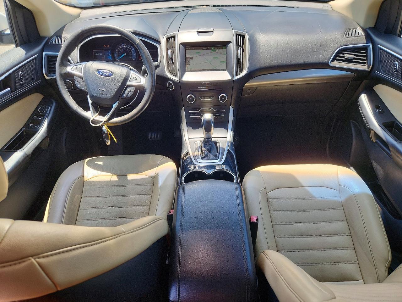 2015 Ford Edge Sel White vin: 2FMPK3J83FBB16150