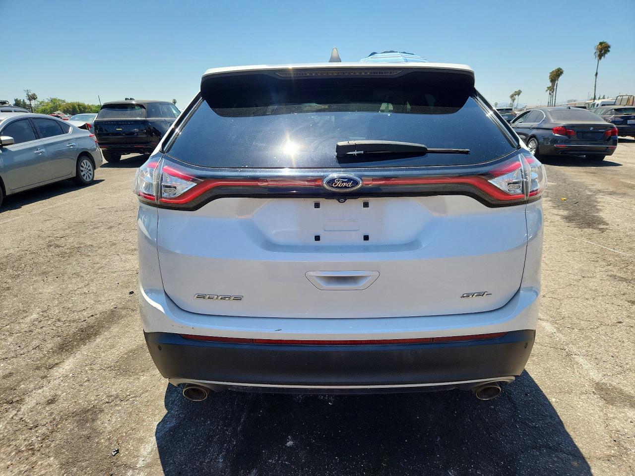 2015 Ford Edge Sel White vin: 2FMPK3J83FBB16150