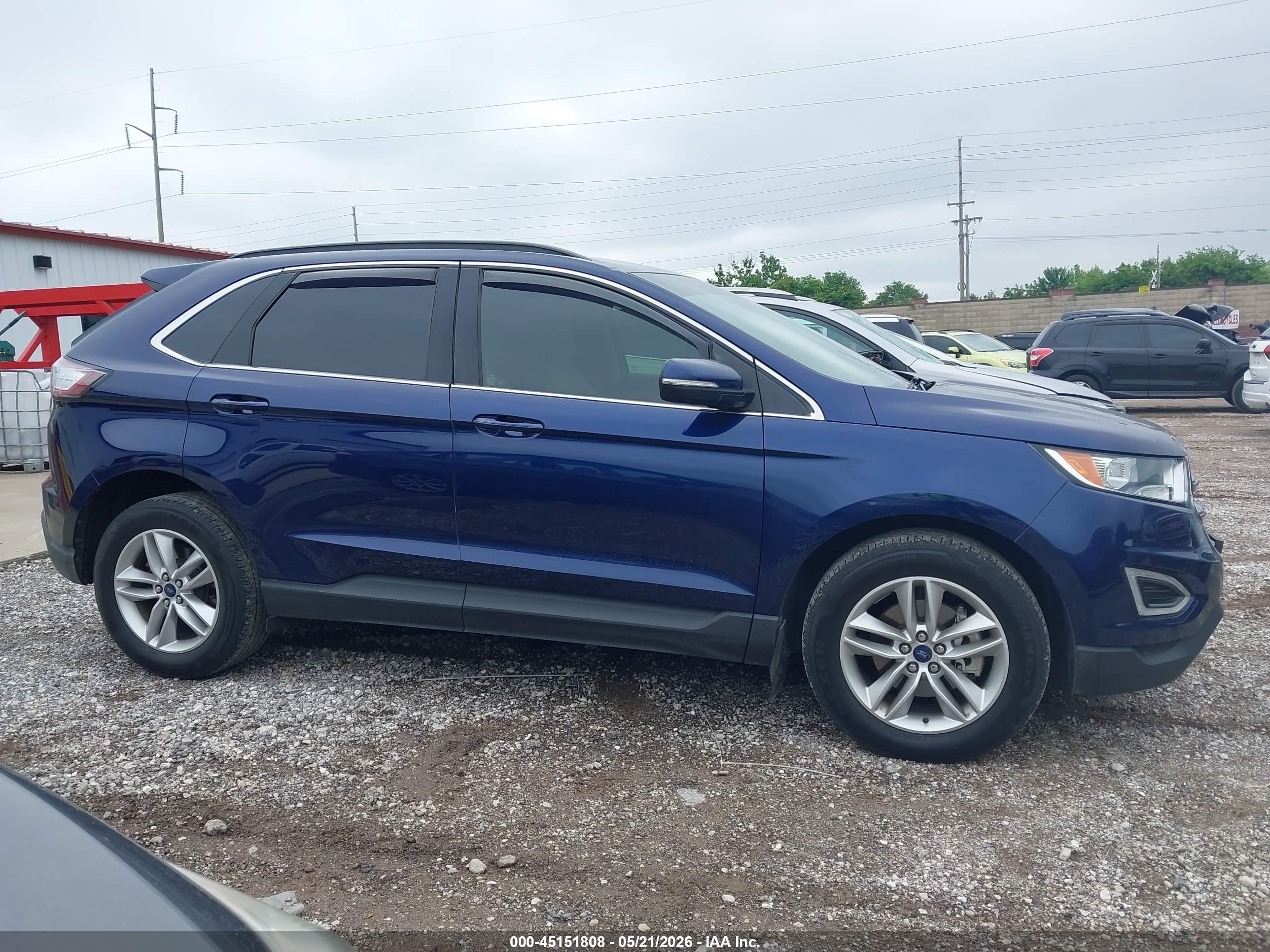 2016 Ford Edge Sel Blue vin: 2FMPK3J86GBC06278