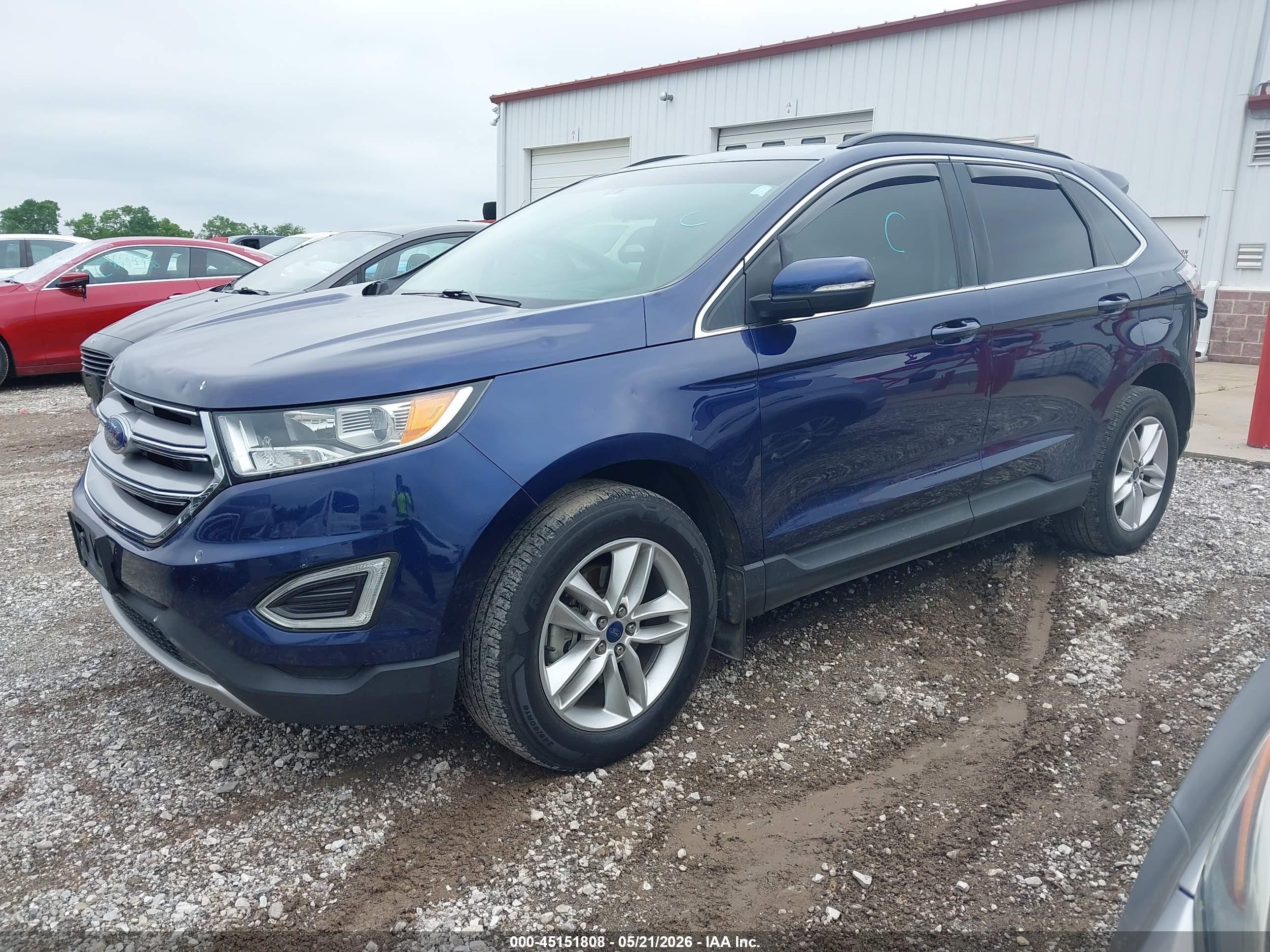 2016 Ford Edge Sel Blue vin: 2FMPK3J86GBC06278