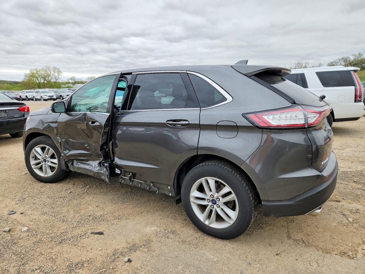 2017 Ford Edge Sel Gray vin: 2FMPK3J89HBC64855