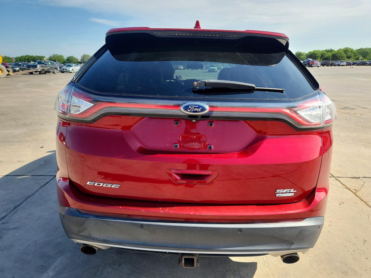 2015 Ford Edge Sel Red vin: 2FMPK3J90FBB15126