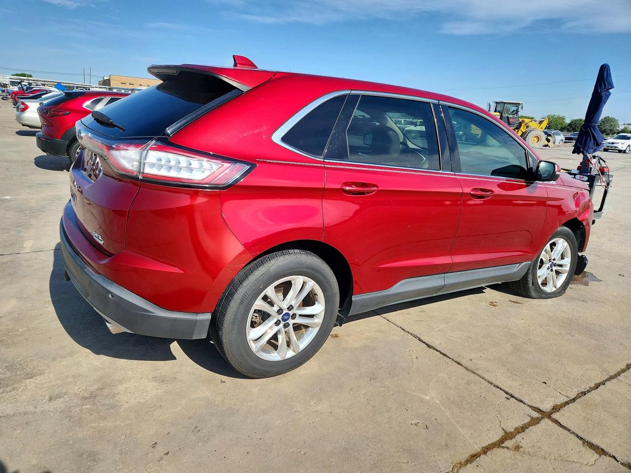 2015 Ford Edge Sel Red vin: 2FMPK3J90FBB15126