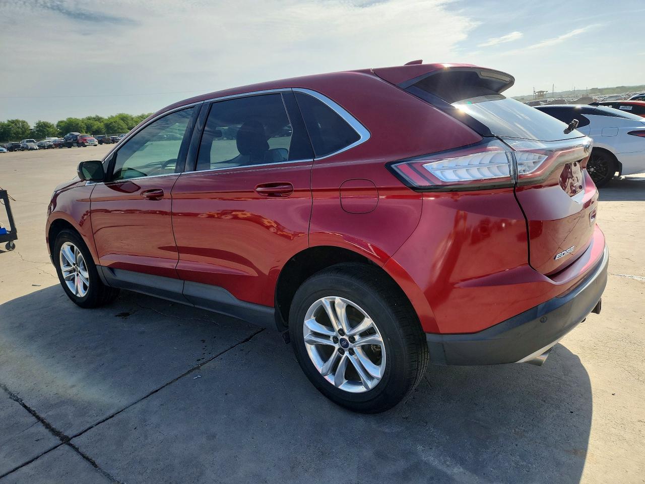 2015 Ford Edge Sel Red vin: 2FMPK3J90FBB15126