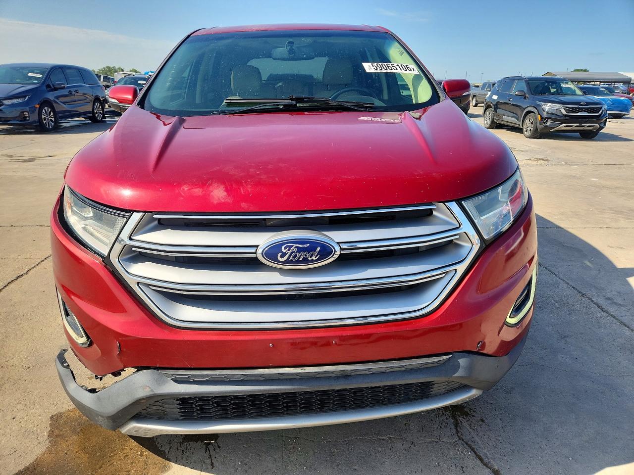 2015 Ford Edge Sel Red vin: 2FMPK3J90FBB15126