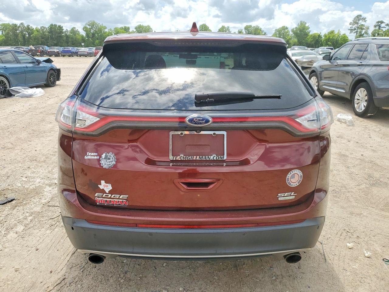 2016 Ford Edge Sel Burgundy vin: 2FMPK3J90GBC36658