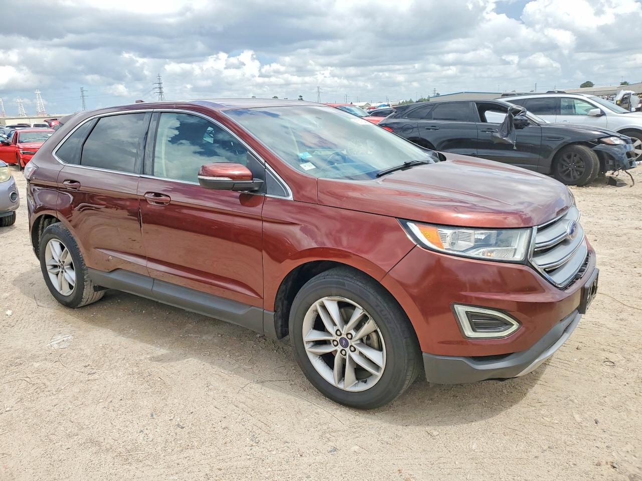 2016 Ford Edge Sel Burgundy vin: 2FMPK3J90GBC36658