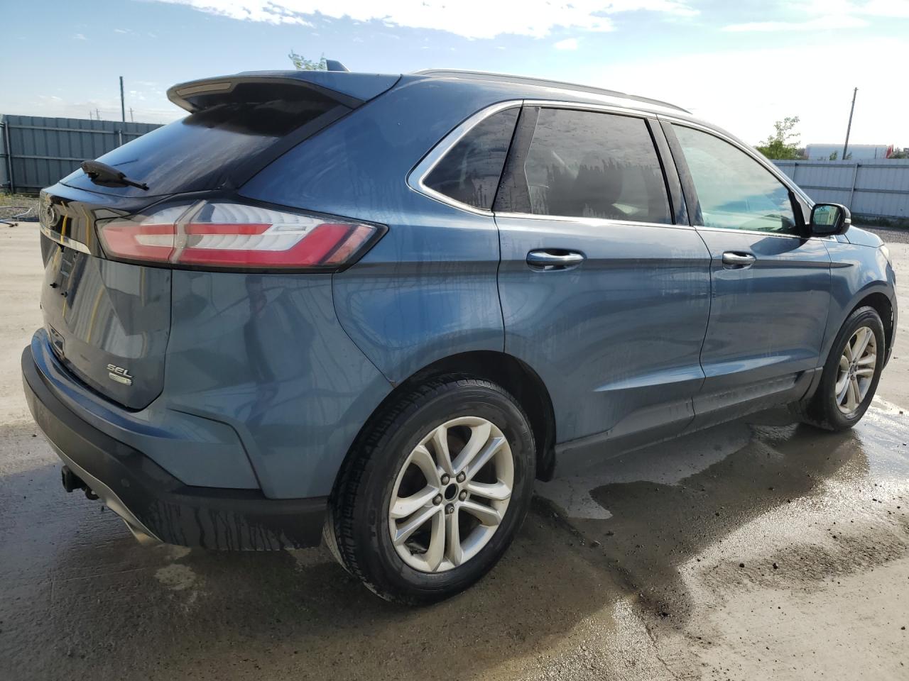 2019 Ford Edge Sel Blue vin: 2FMPK3J90KBB83131 Damage: Right Qtr Panel, Heavy Scratch, 1 To 2 Inches
